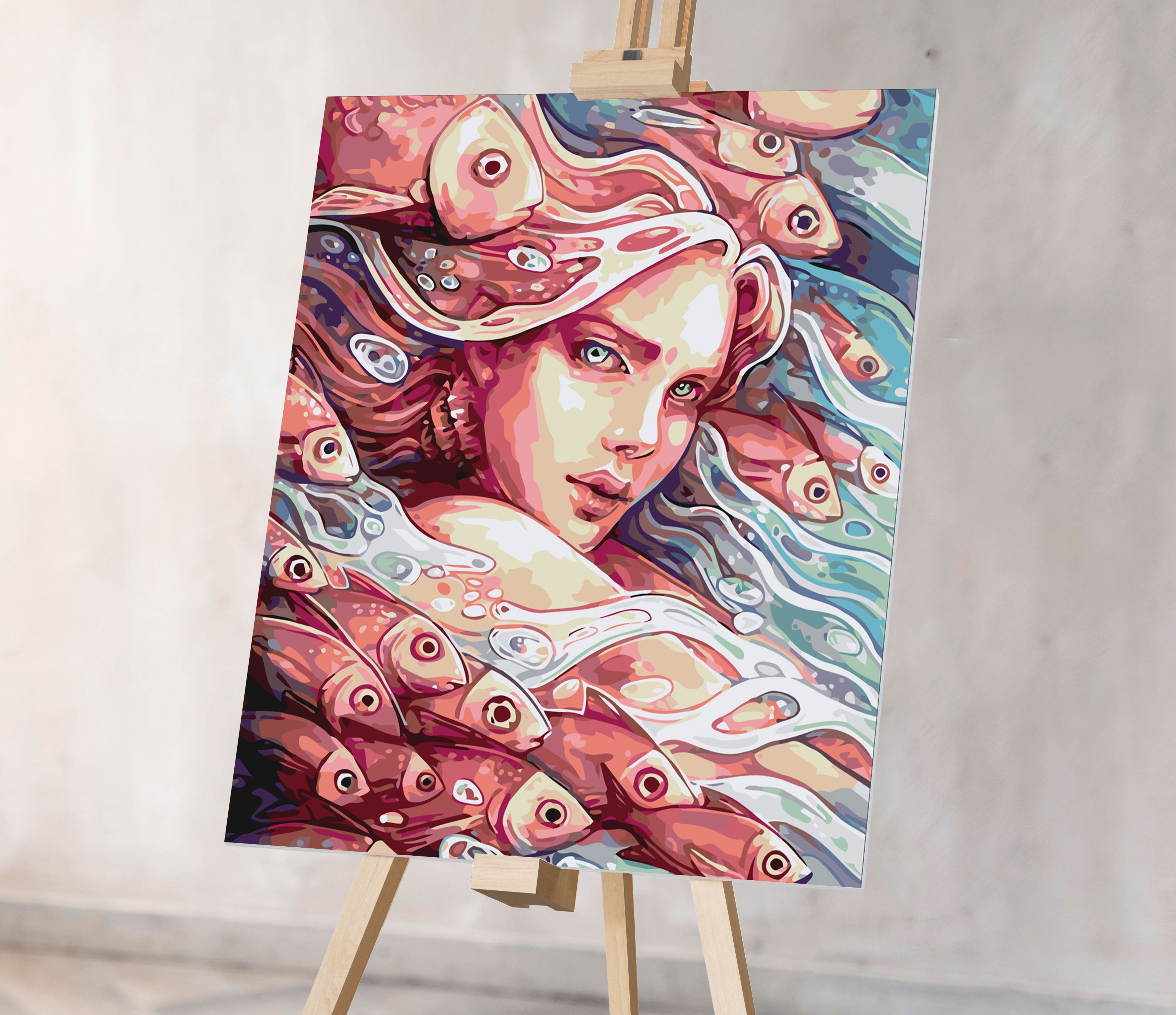 Dievča a ryby (NK0529)