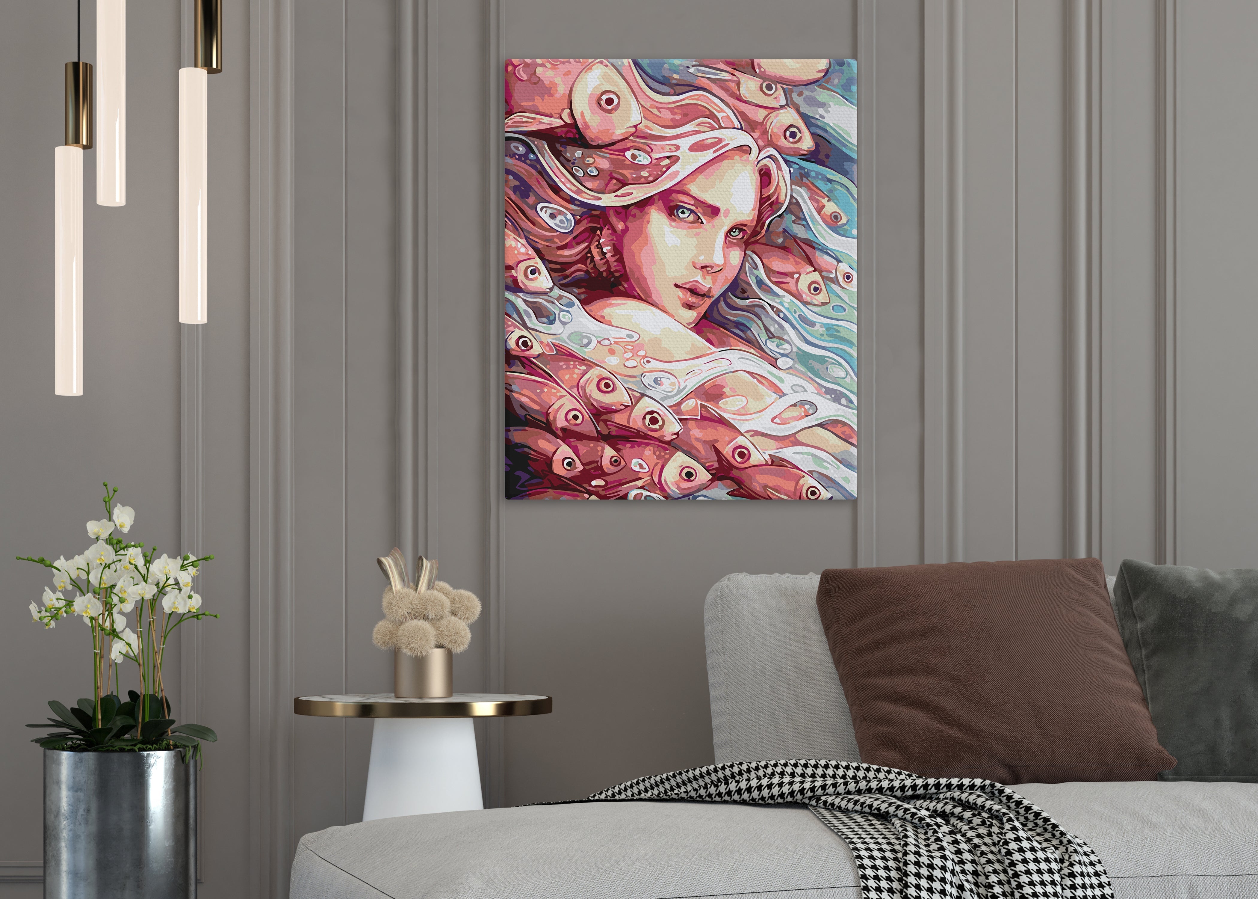 Dievča a ryby (NK0529)