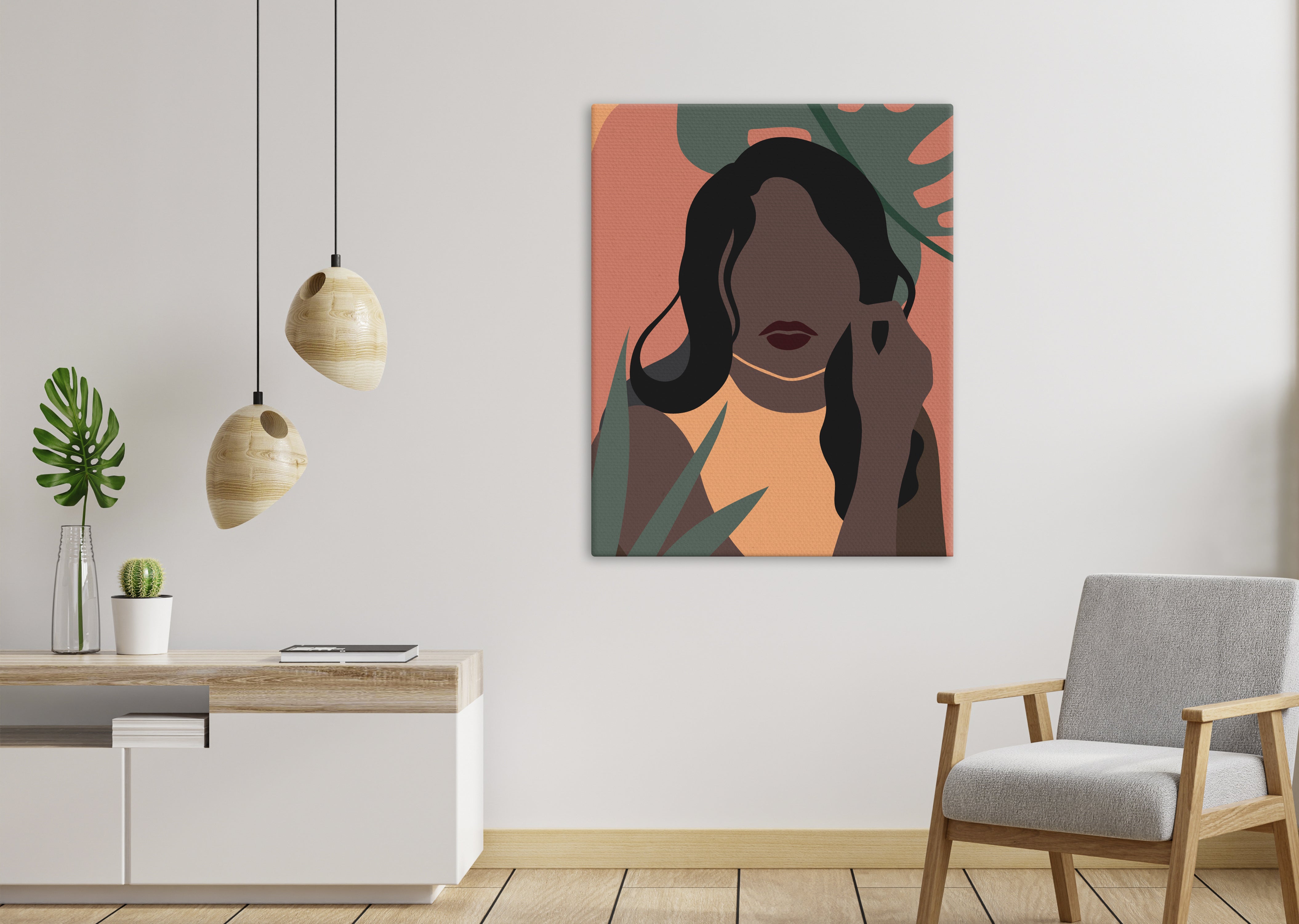 Dievča v tropických listoch (NK0534)