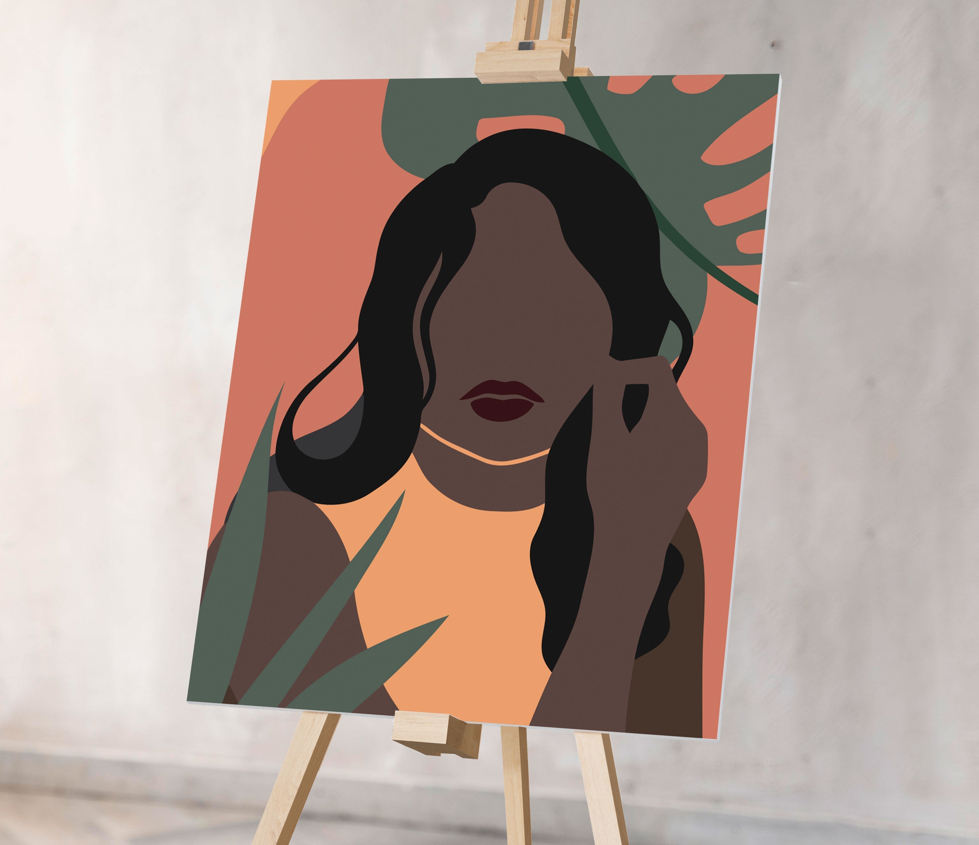 Dievča v tropických listoch (NK0534)