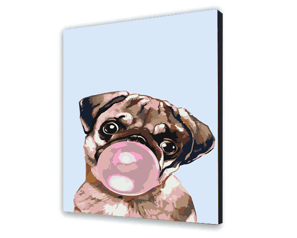 Malovanie podla cisel - Mops A Žuvačka