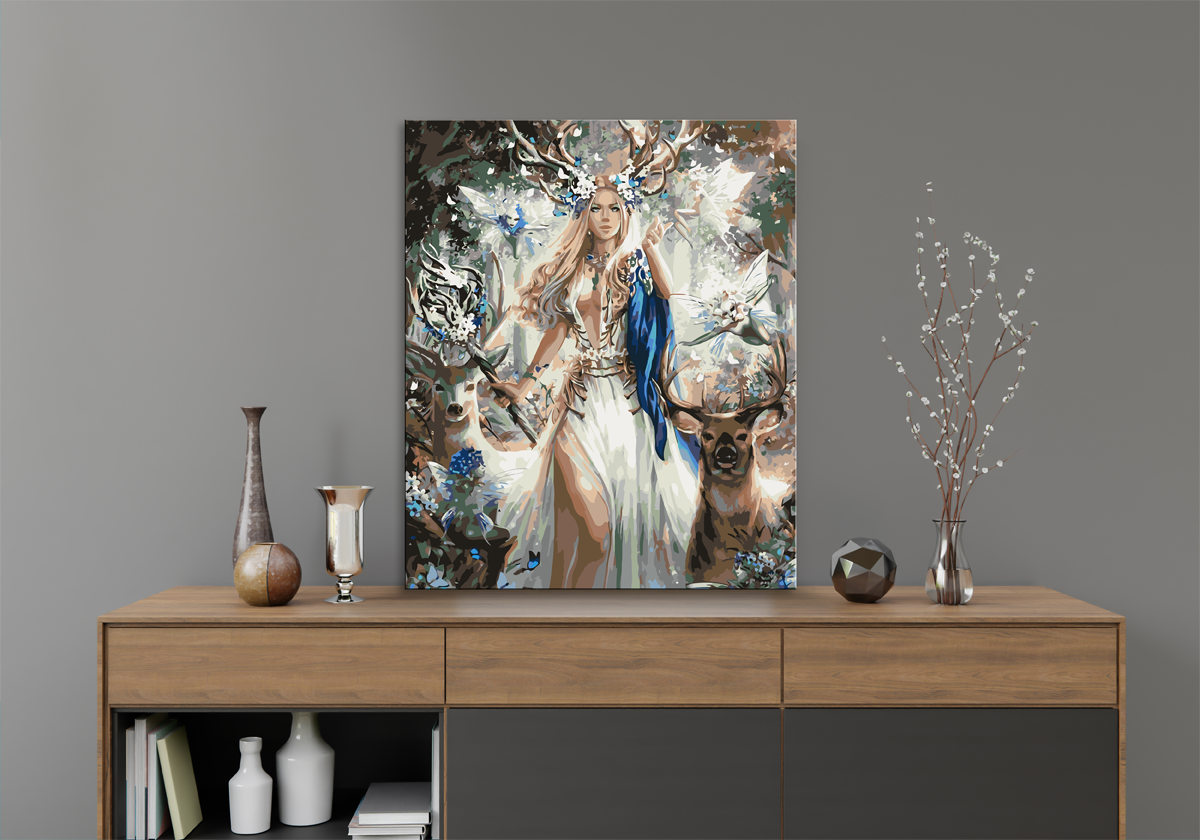 Lesná nádherna a jeleň