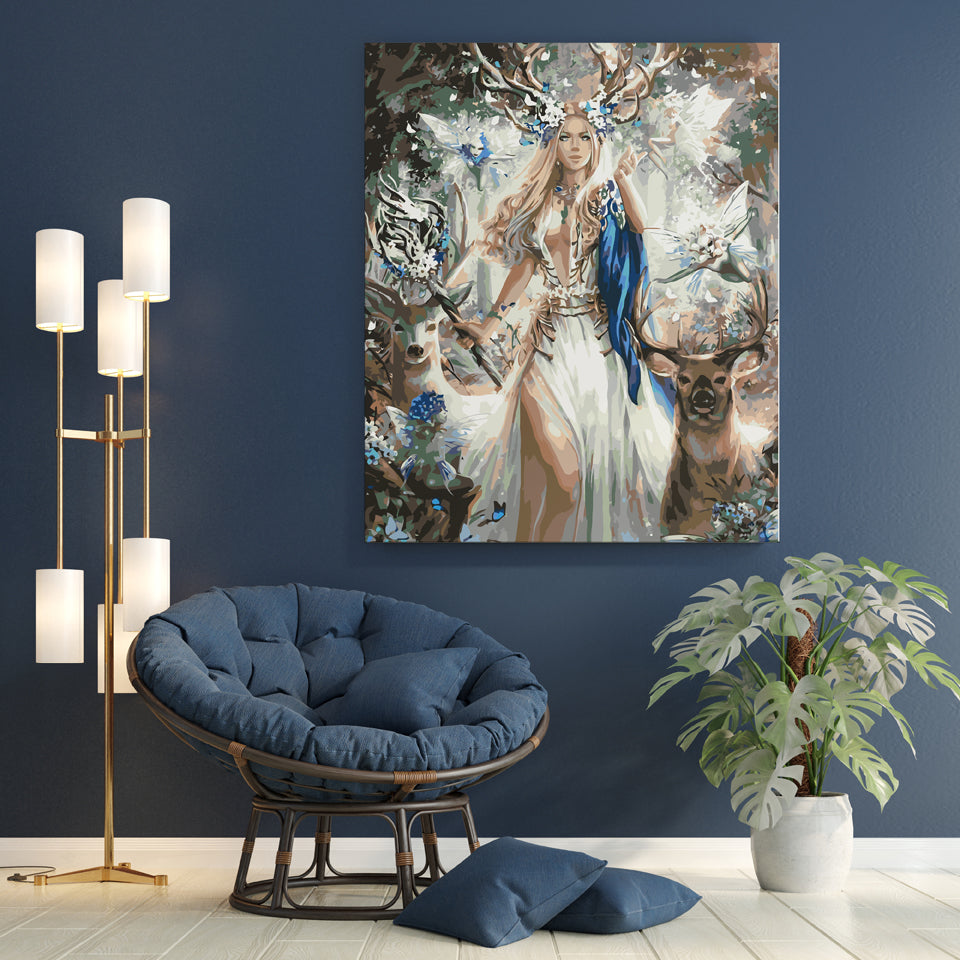 Lesná nádherna a jeleň