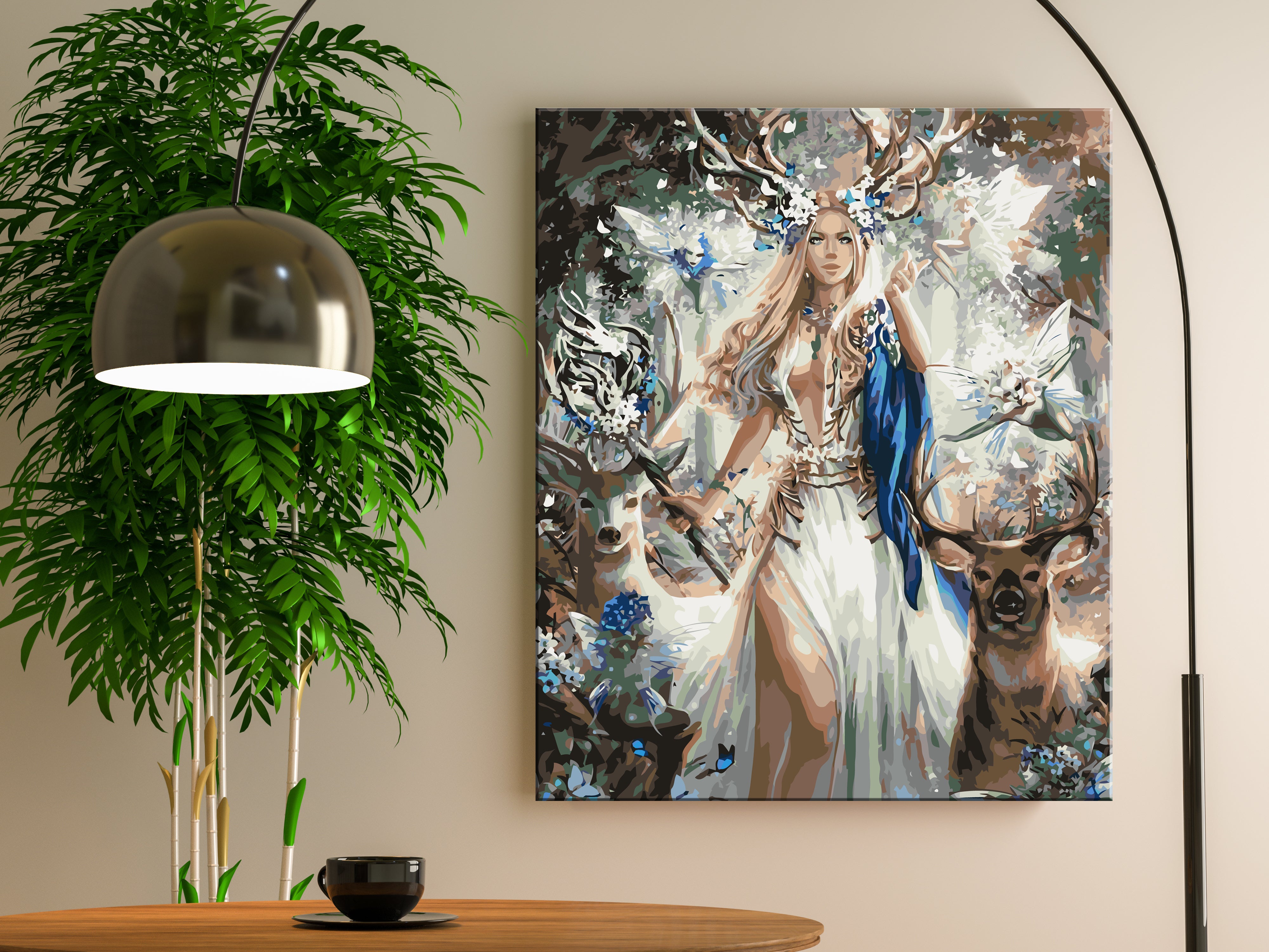 Lesná nádherna a jeleň