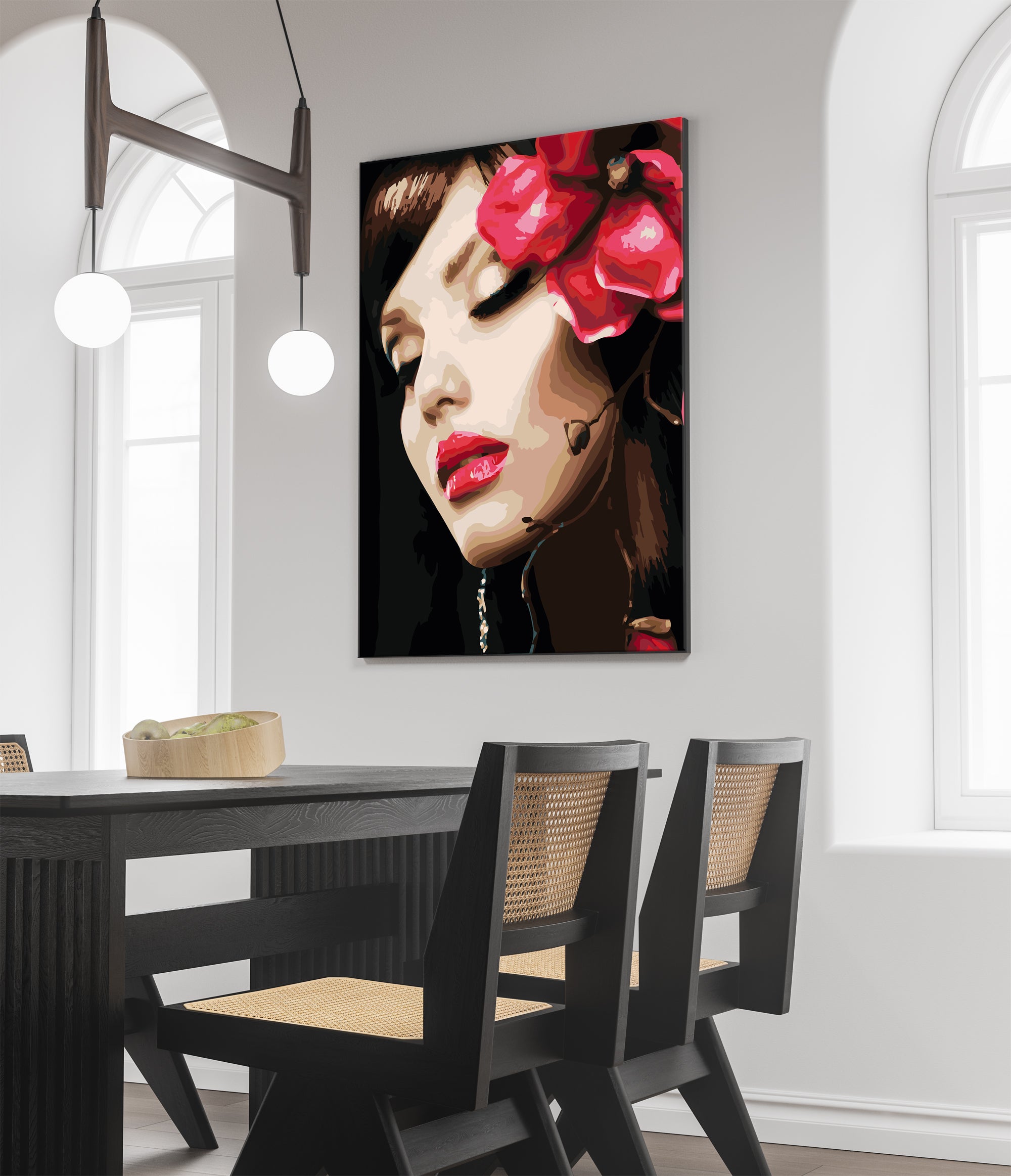 Krásne dievča s kvetom