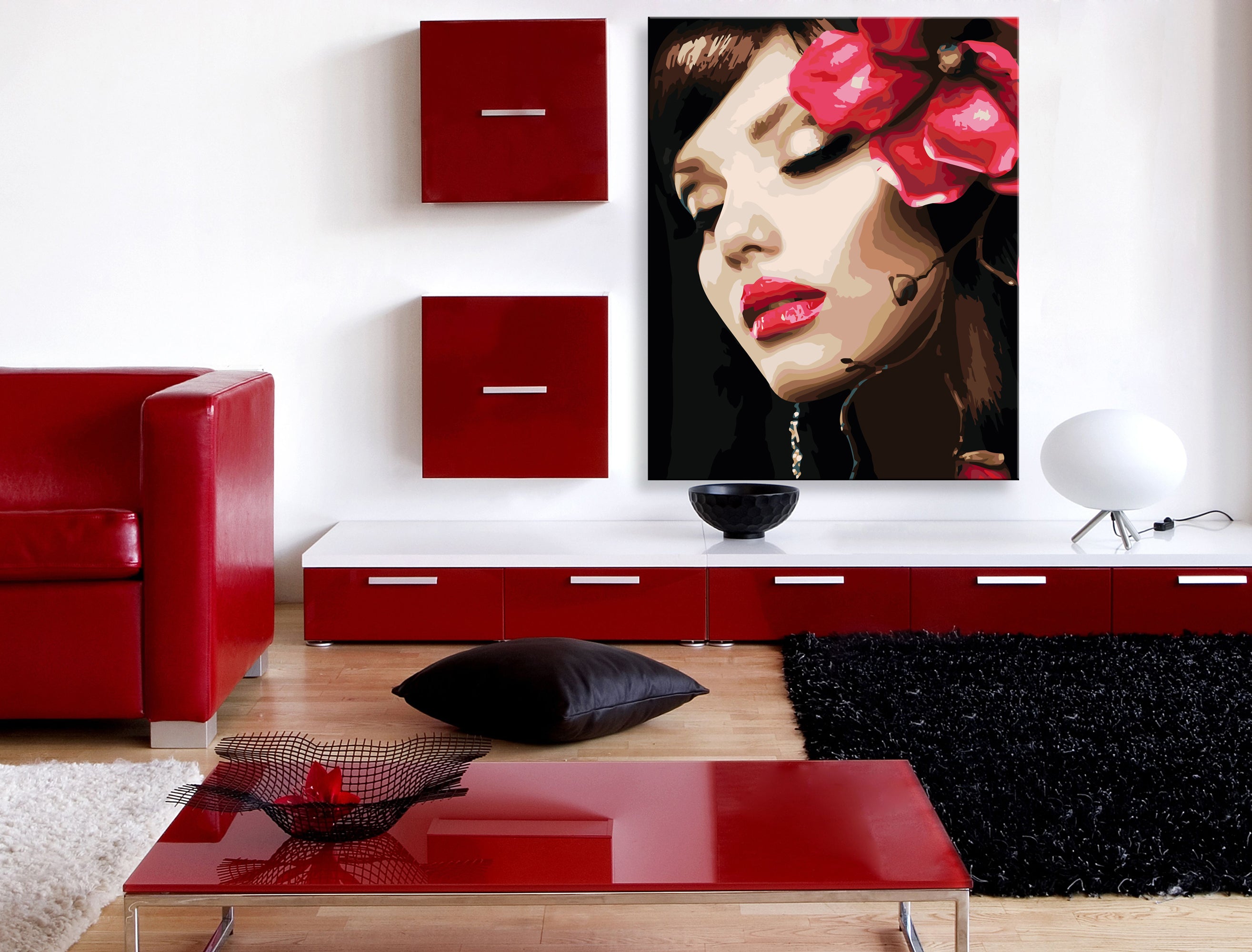 Krásne dievča s kvetom