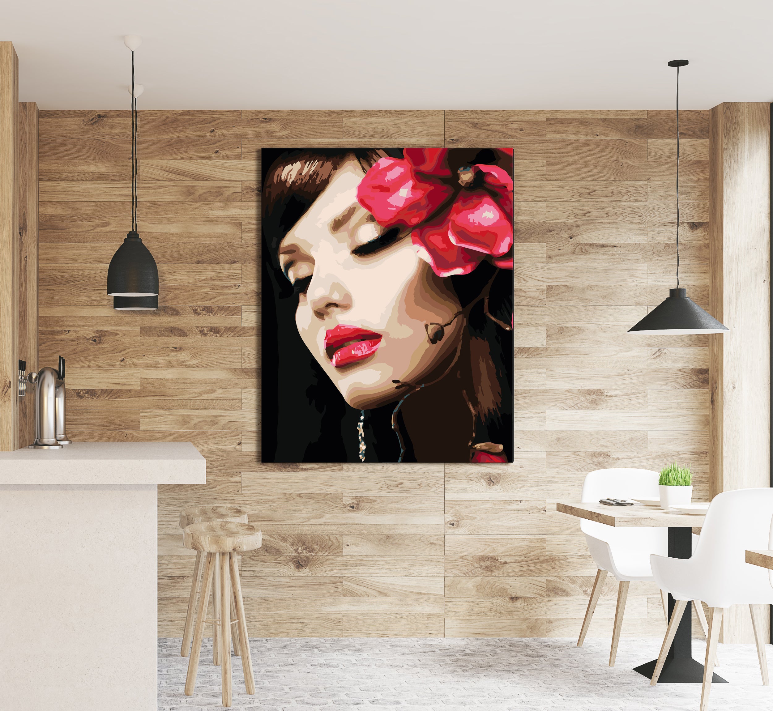 Krásne dievča s kvetom