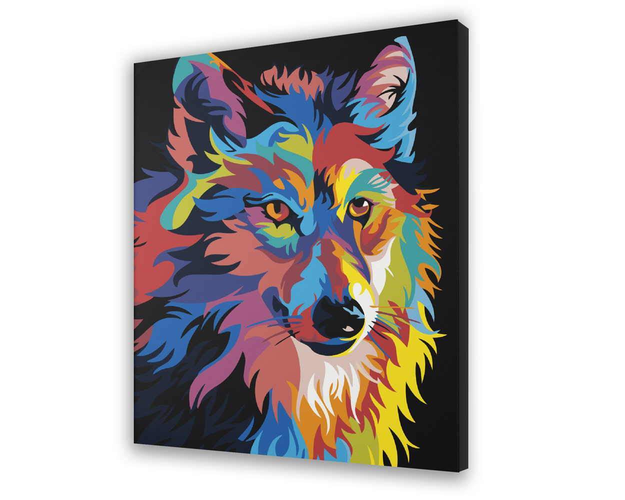 Malovanie podla cisel - Farebný Vlk