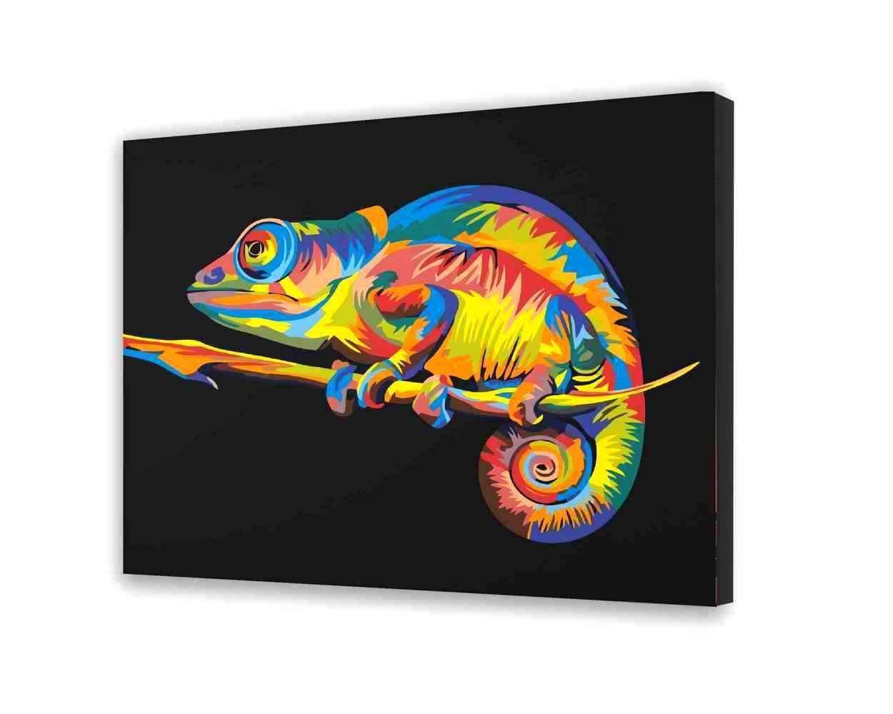 Malovanie podla cisel - Colorful Guana