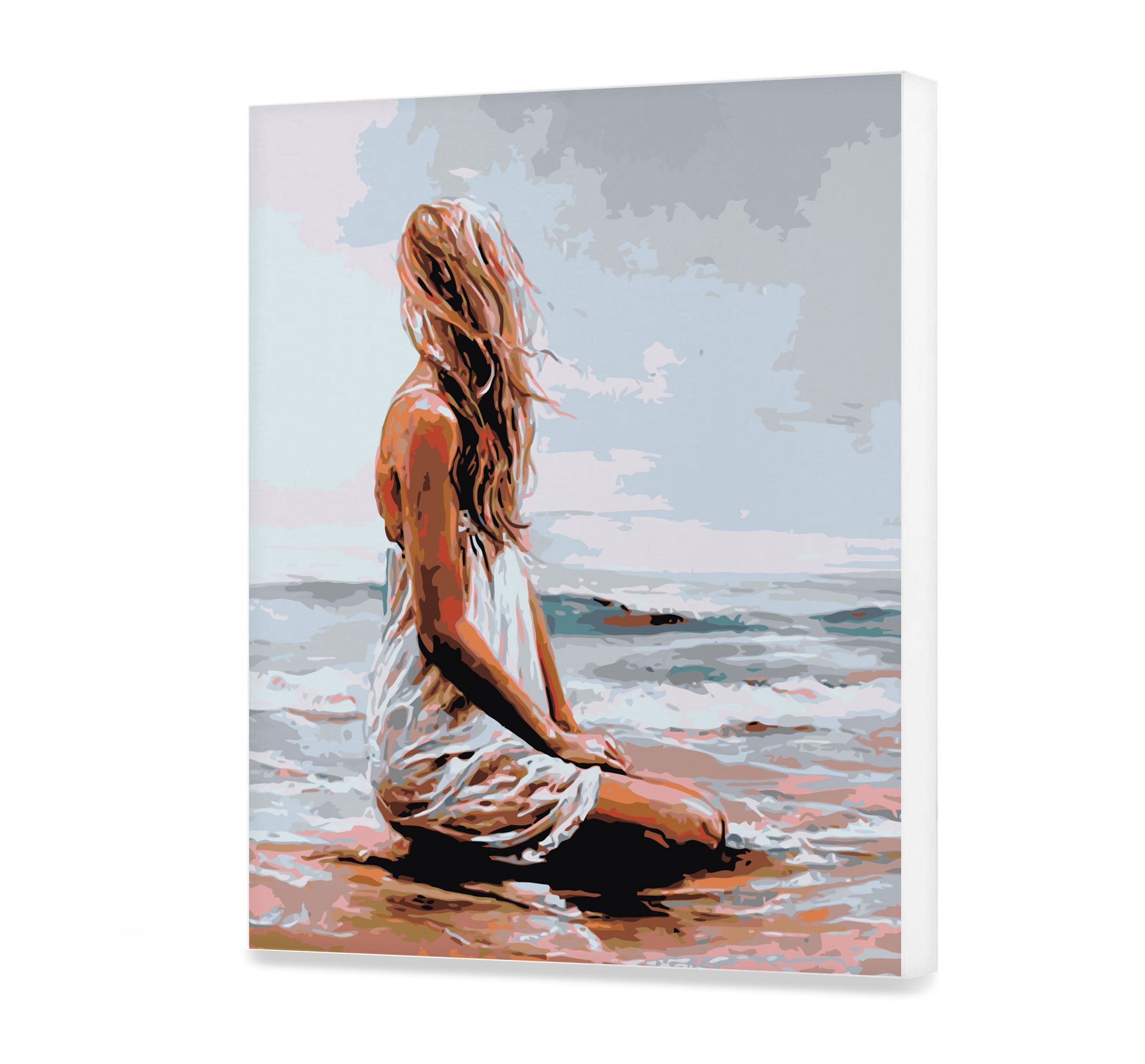 Malovanie podla cisel - Dievča Na Pláži