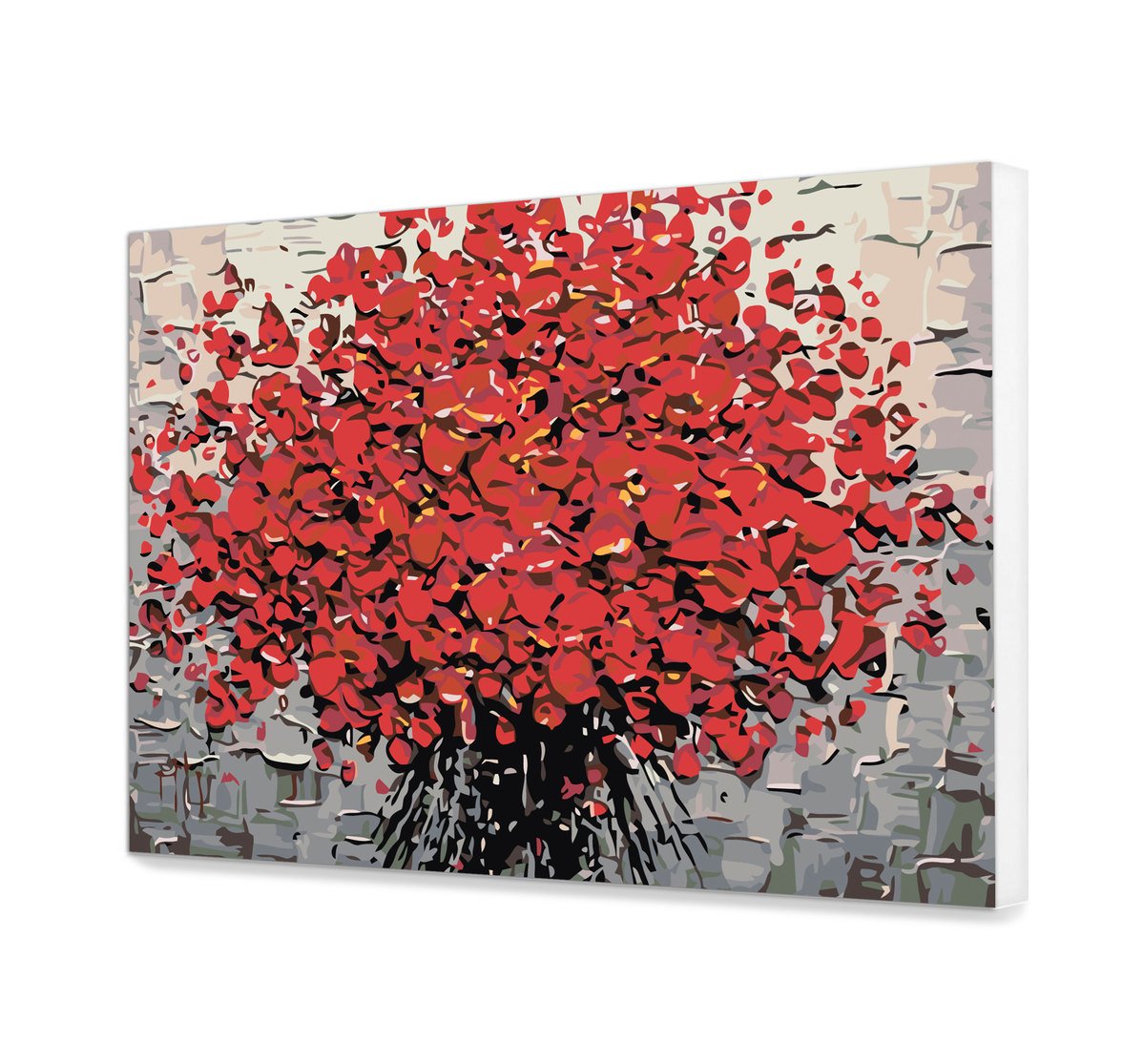 Plátno podľa čísla - Červené Kvety