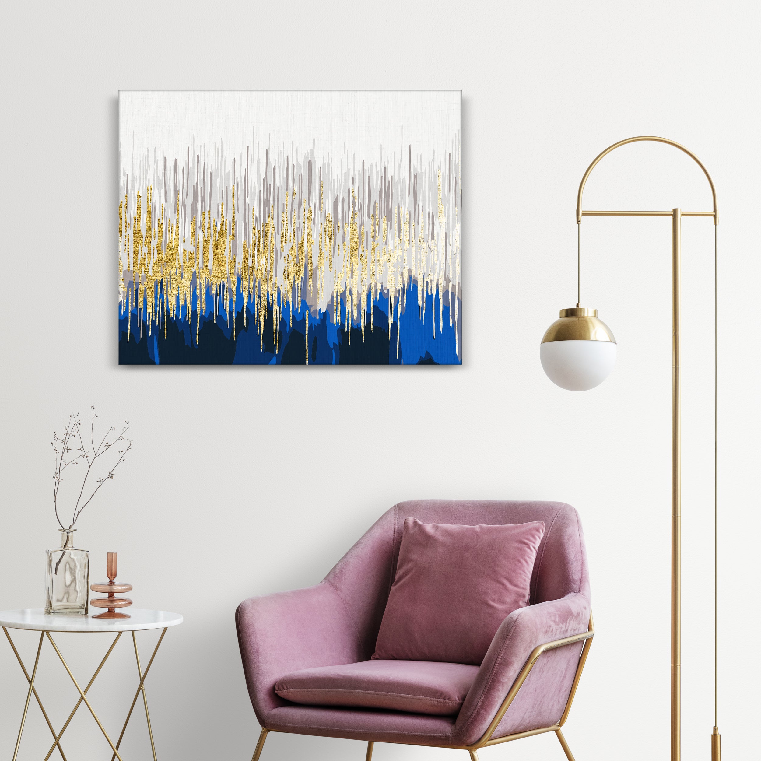 Abstraktné zlaté kvapky (PC0435)