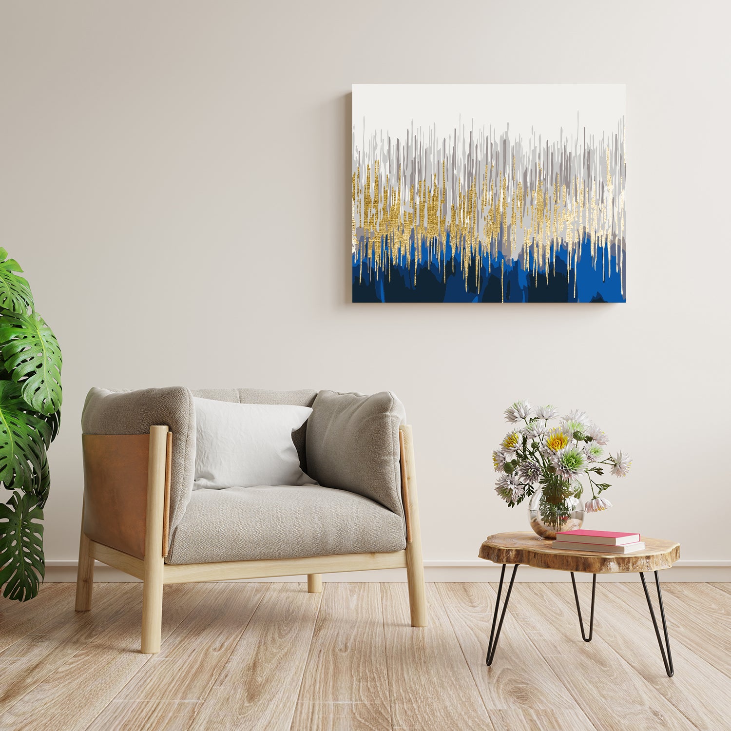 Abstraktné zlaté kvapky (PC0435)