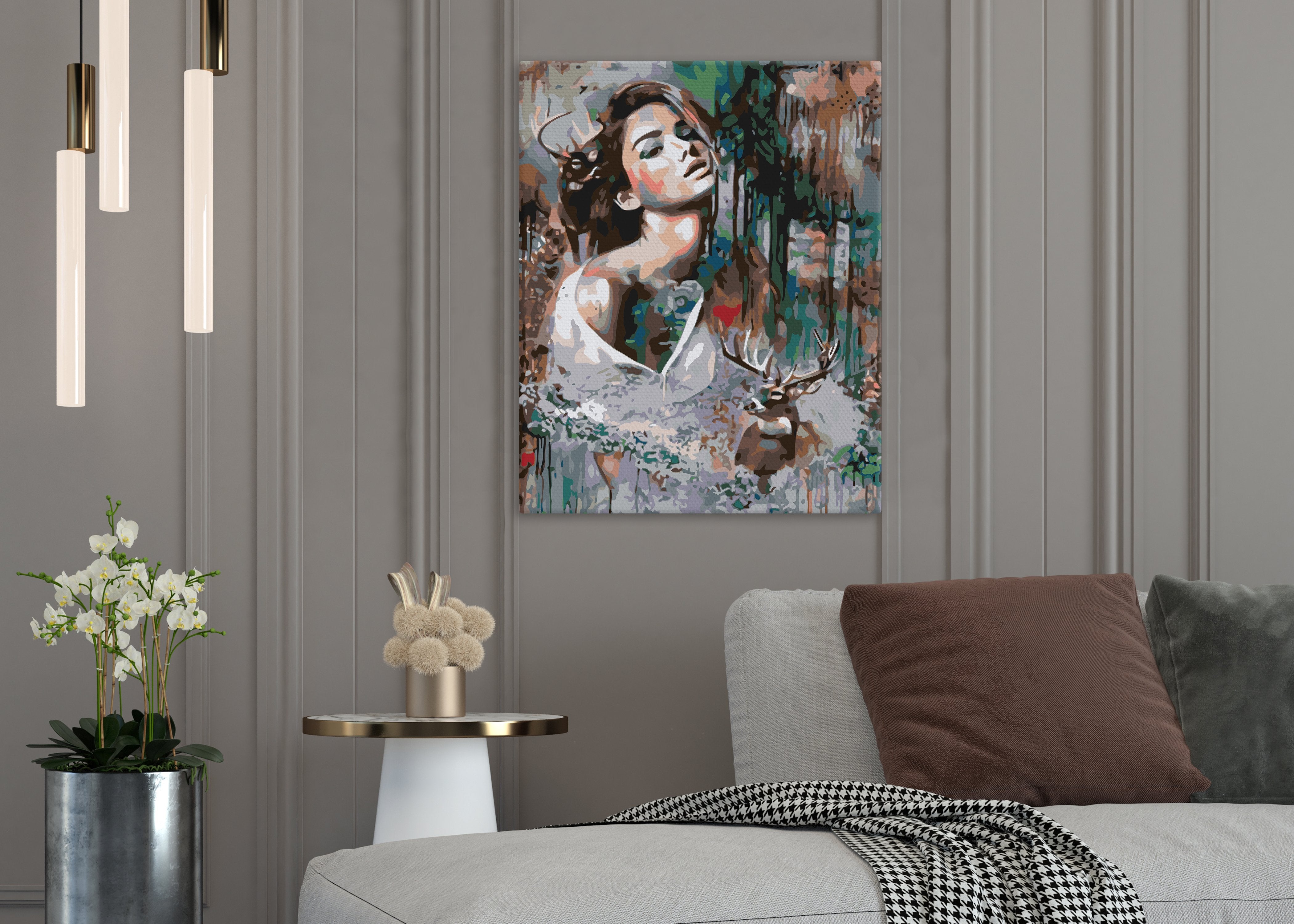 Žena a jeleň (PC0548)