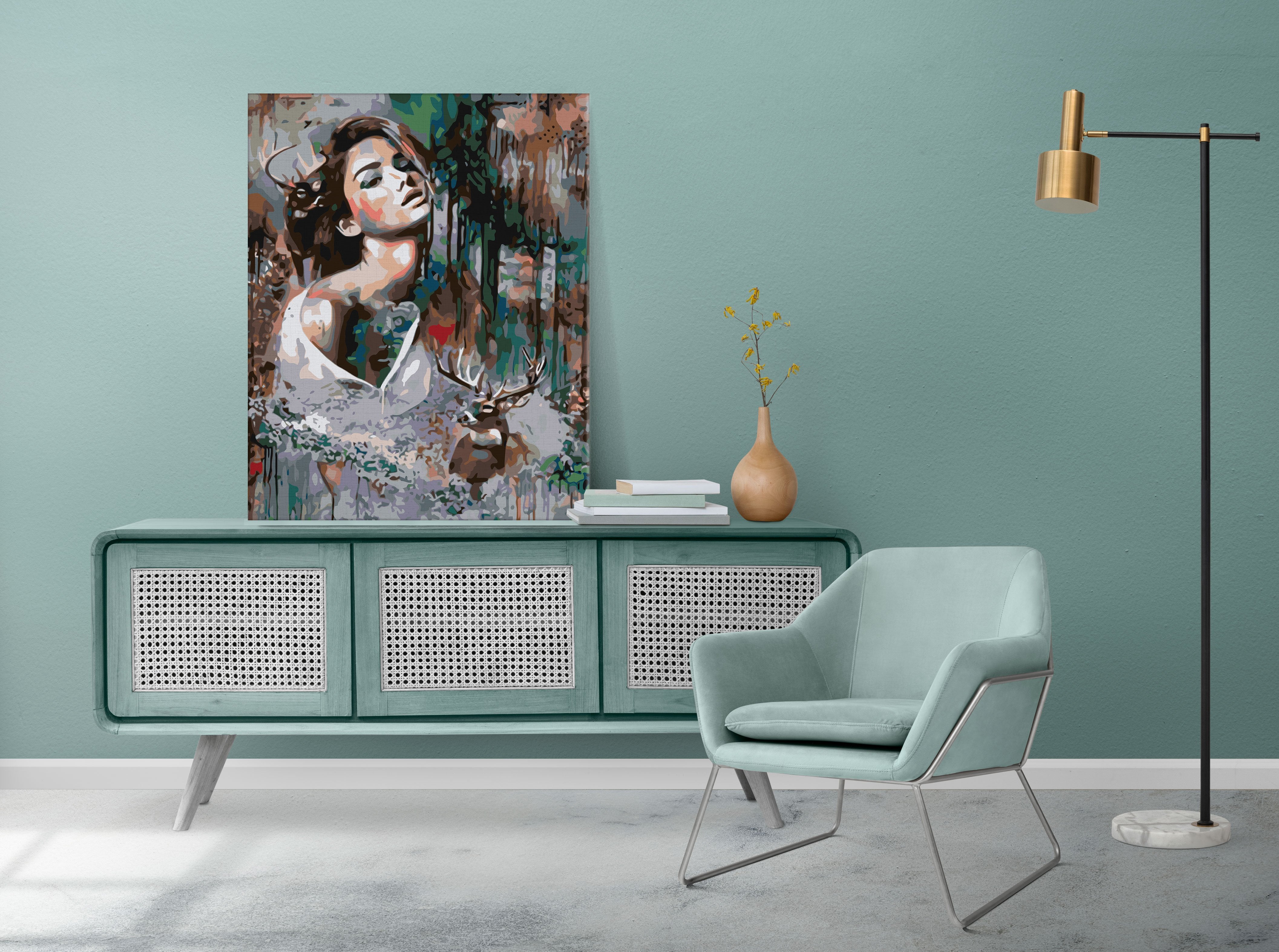 Žena a jeleň (PC0548)