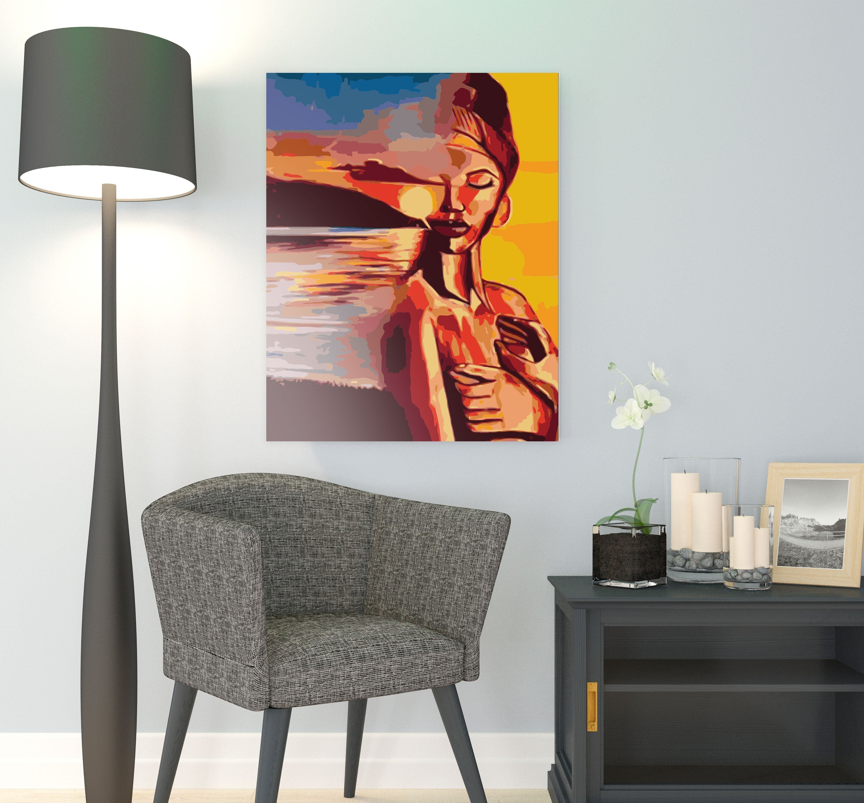 Žena pri západe slnka (PC0579)