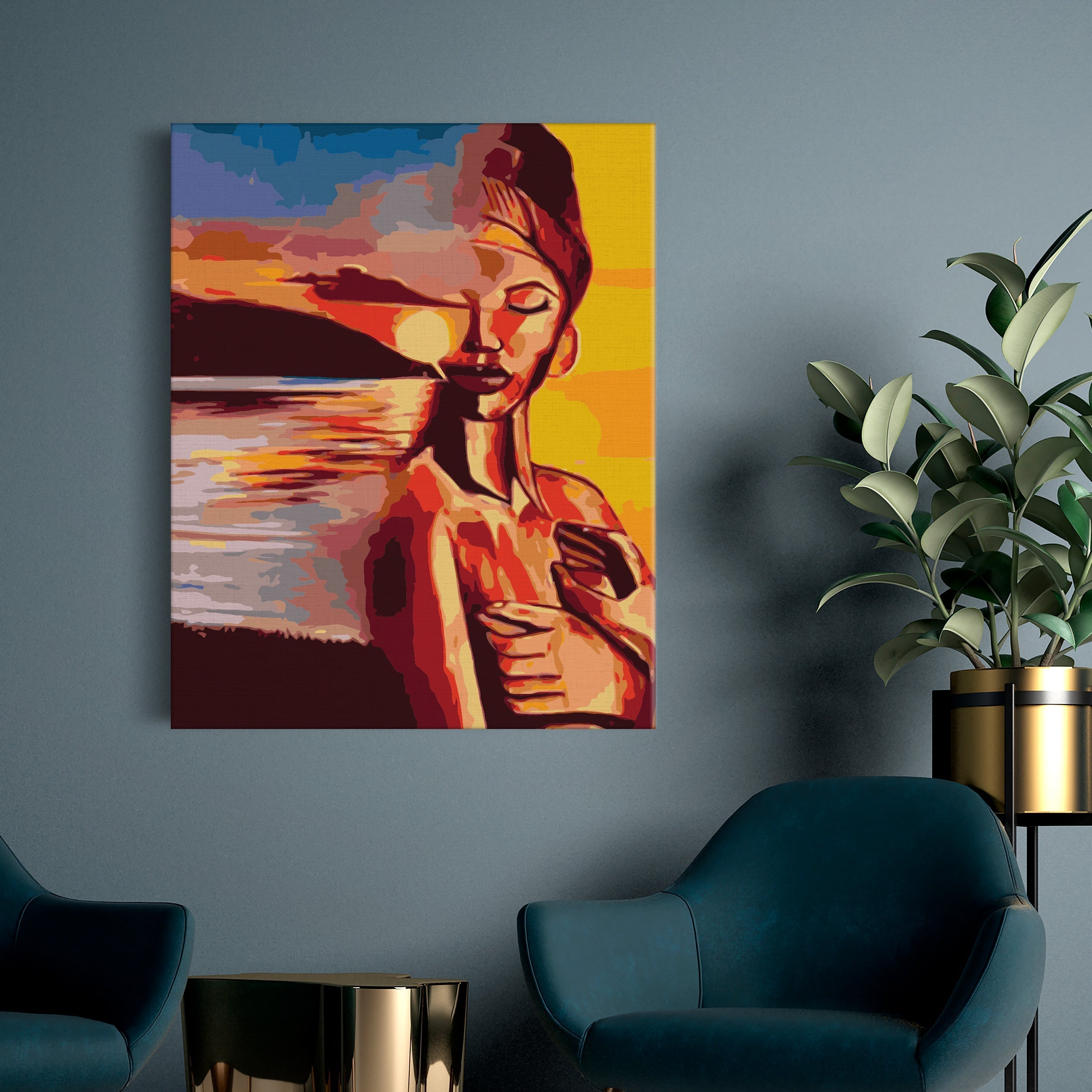 Žena pri západe slnka (PC0579)