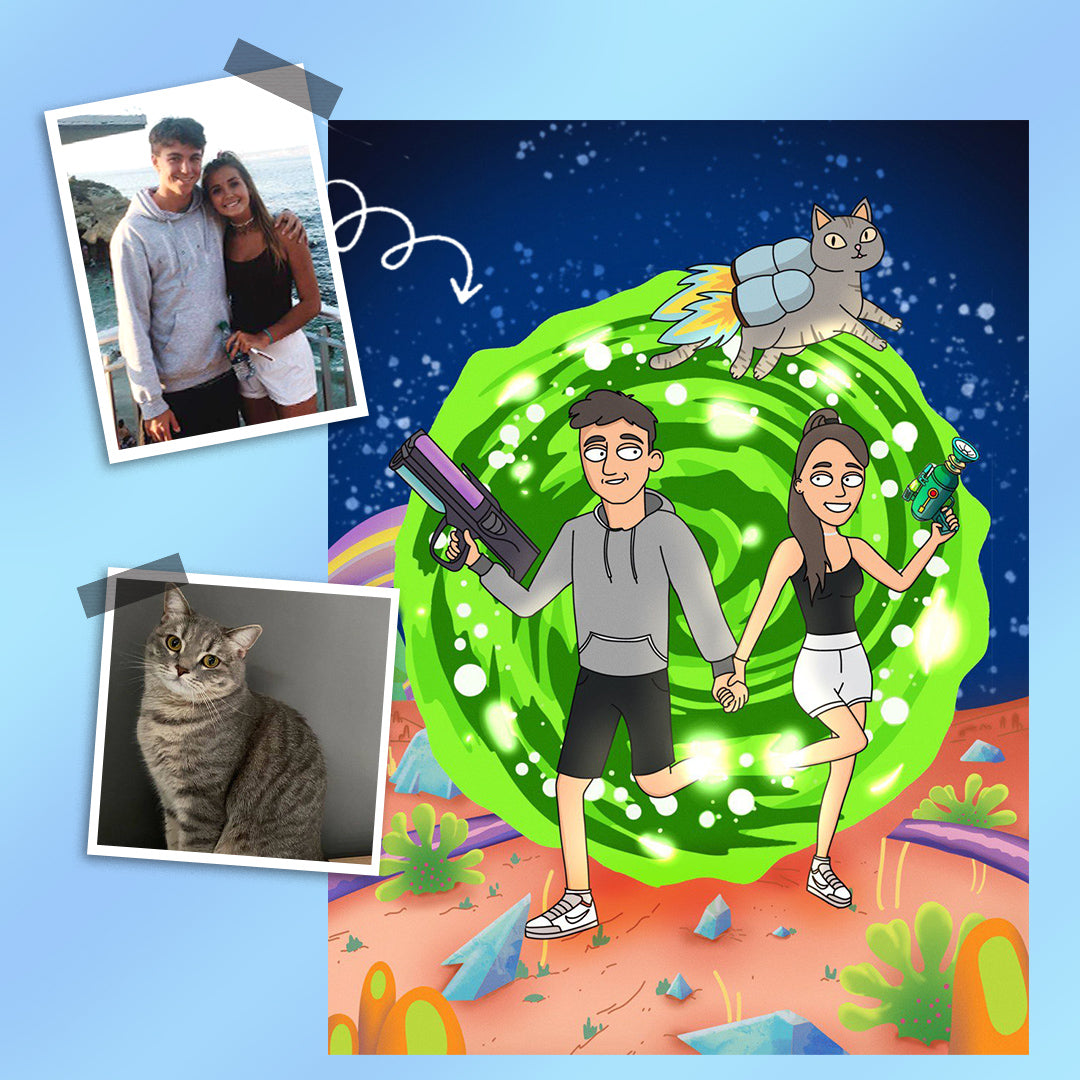 Portrét v kreslenom štýle