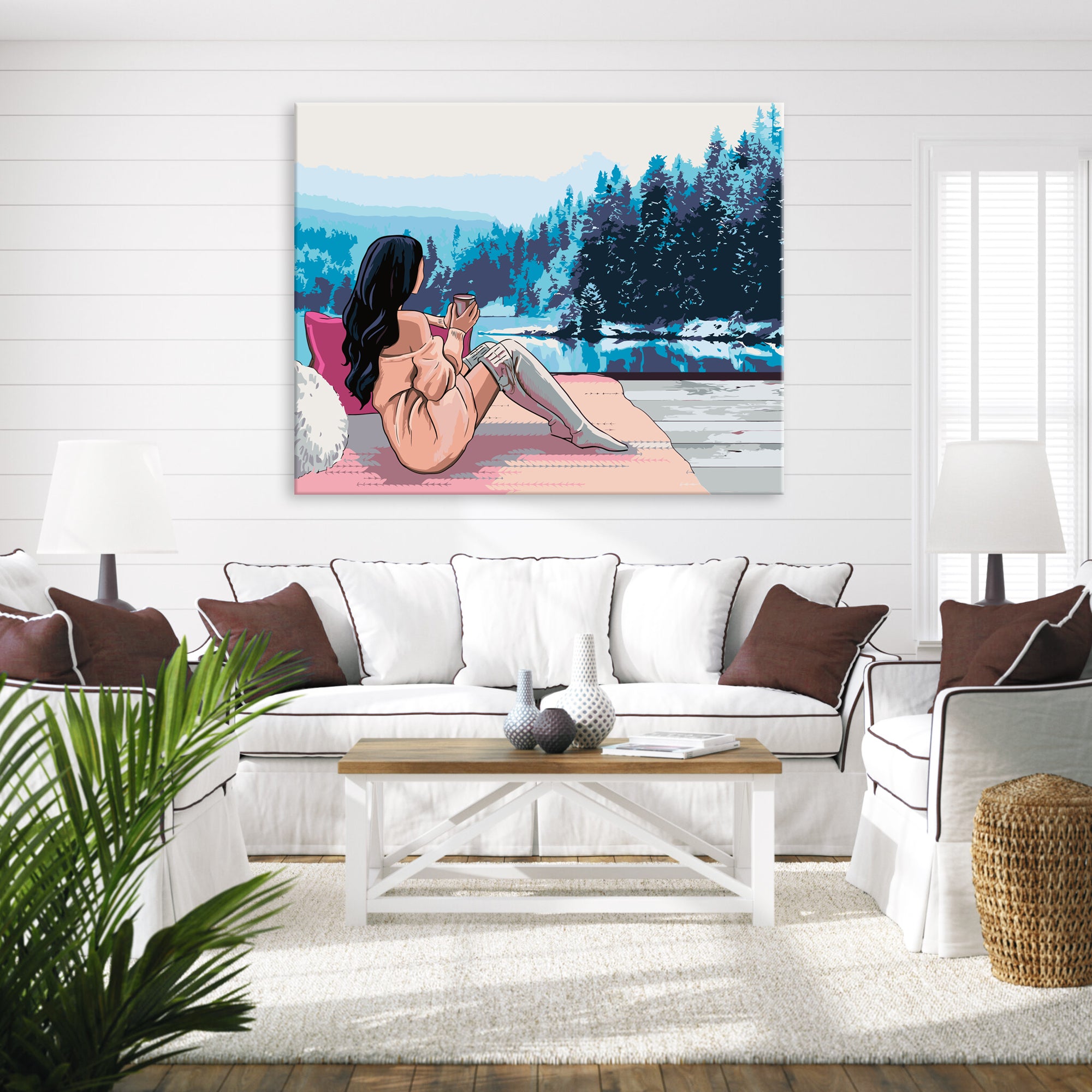 Krásna Žena S Kávou