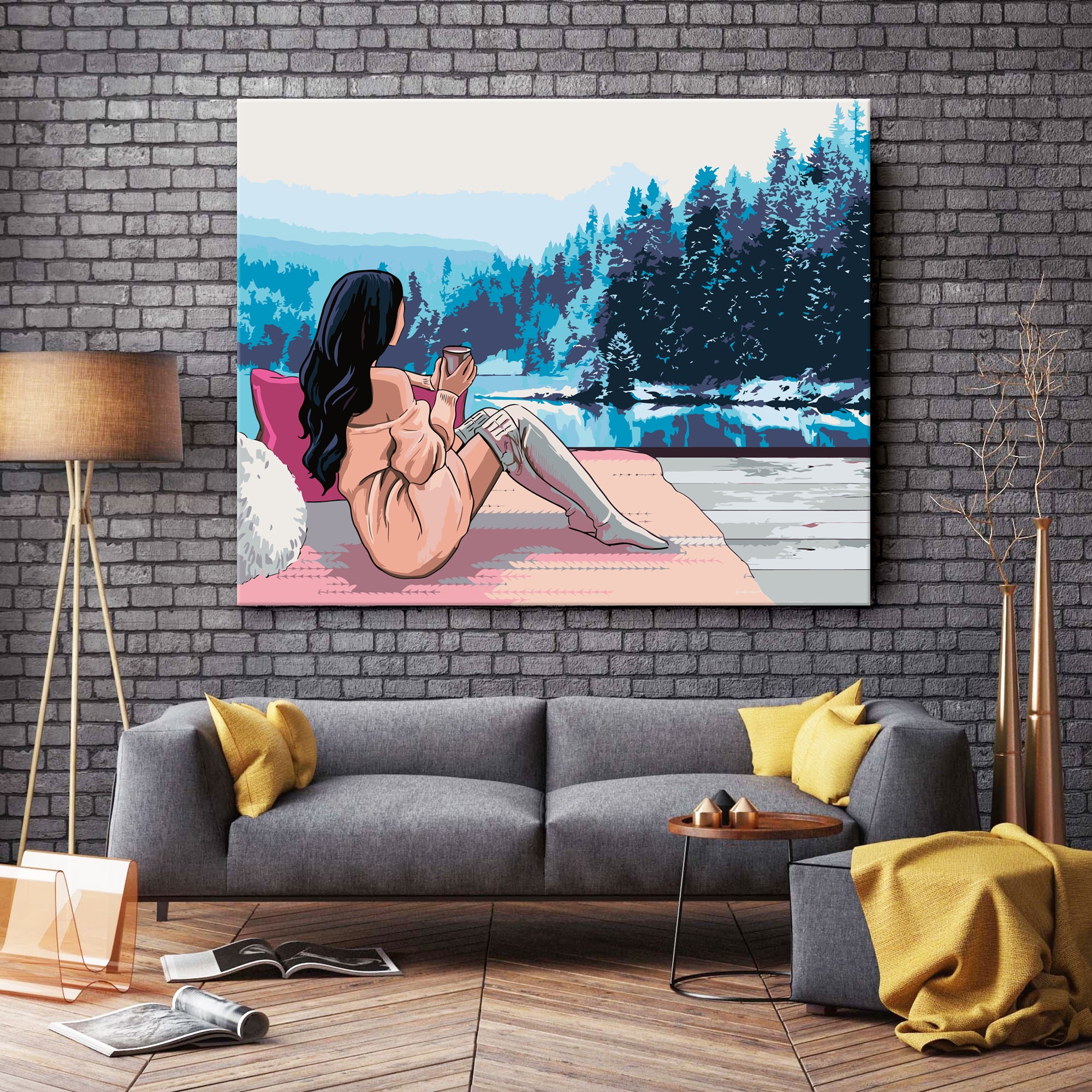 Krásna Žena S Kávou