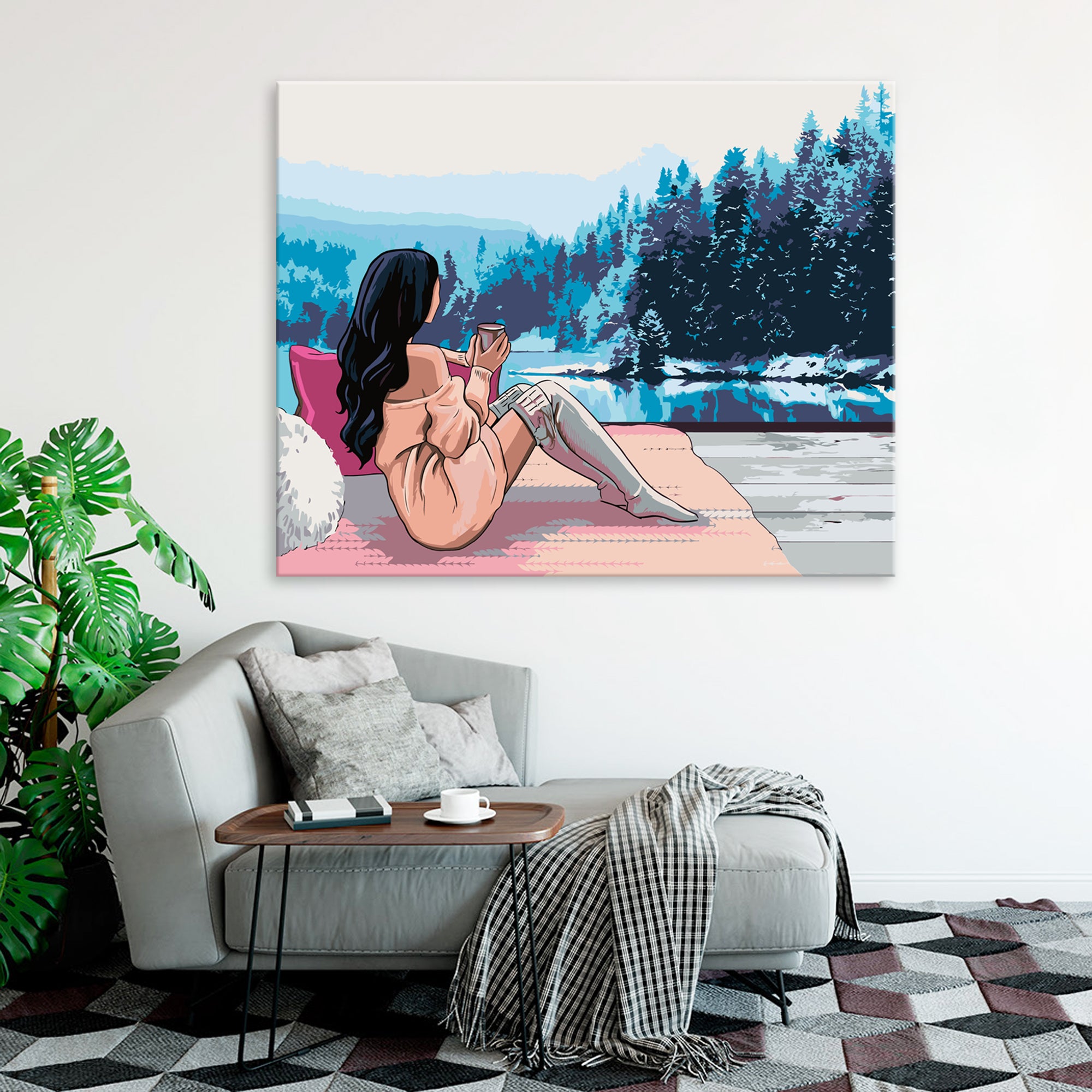 Krásna Žena S Kávou