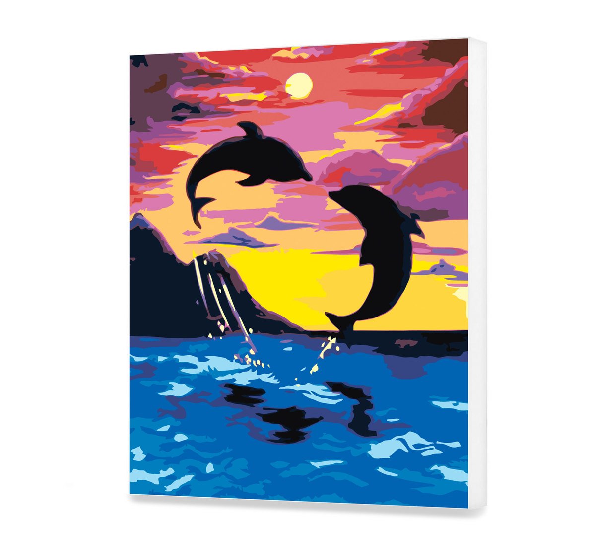 Maľovanie podľa cisel - Dva Delfíny