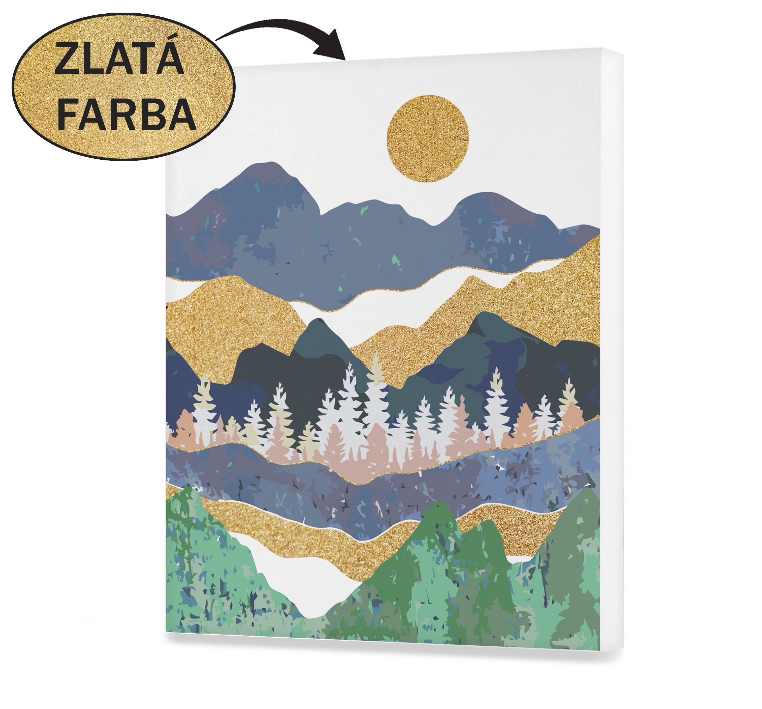 Plátno podľa čísla - Zlatý východ slnka