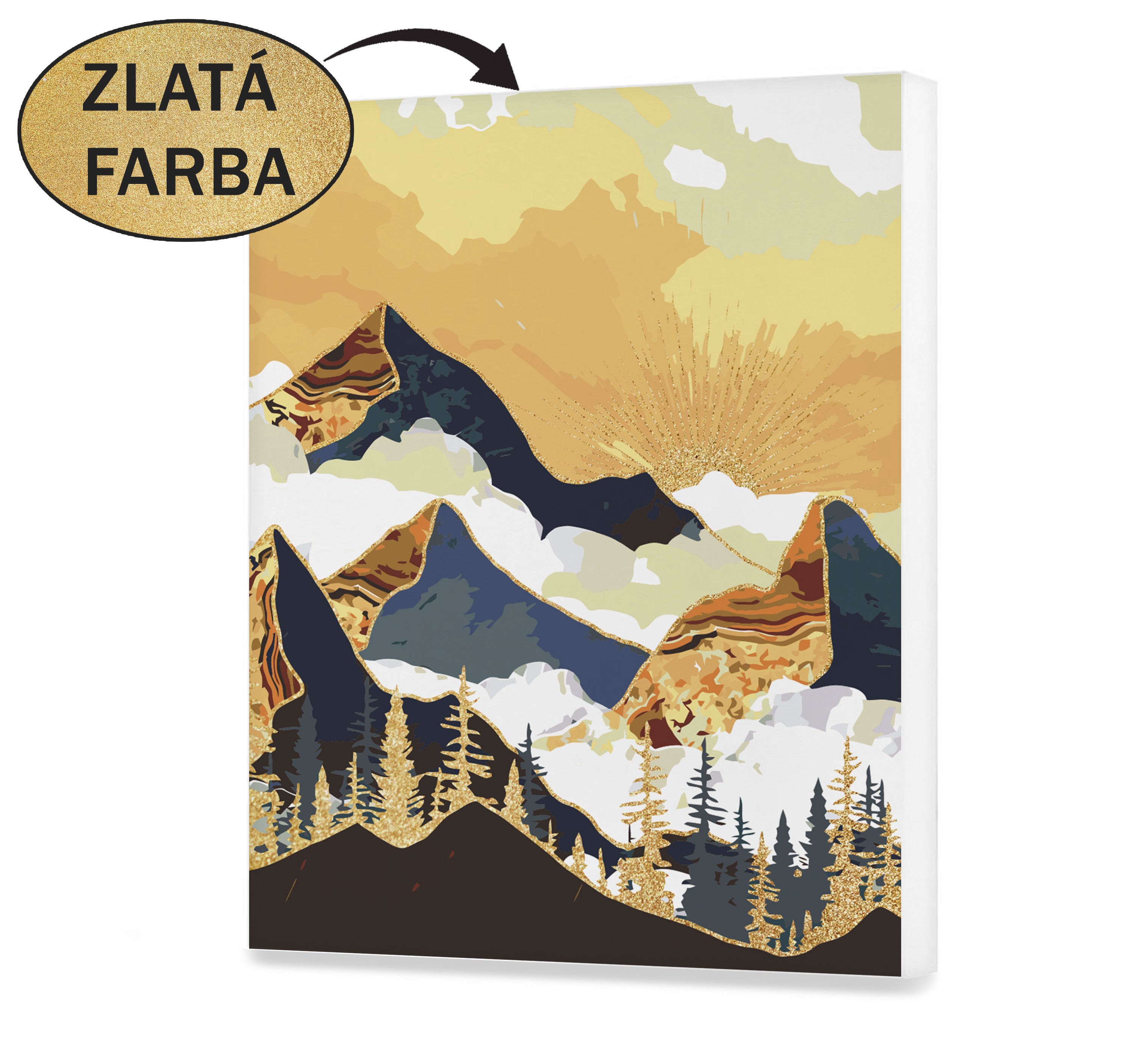 Plátno podľa čísla - Zlatý jesenný les