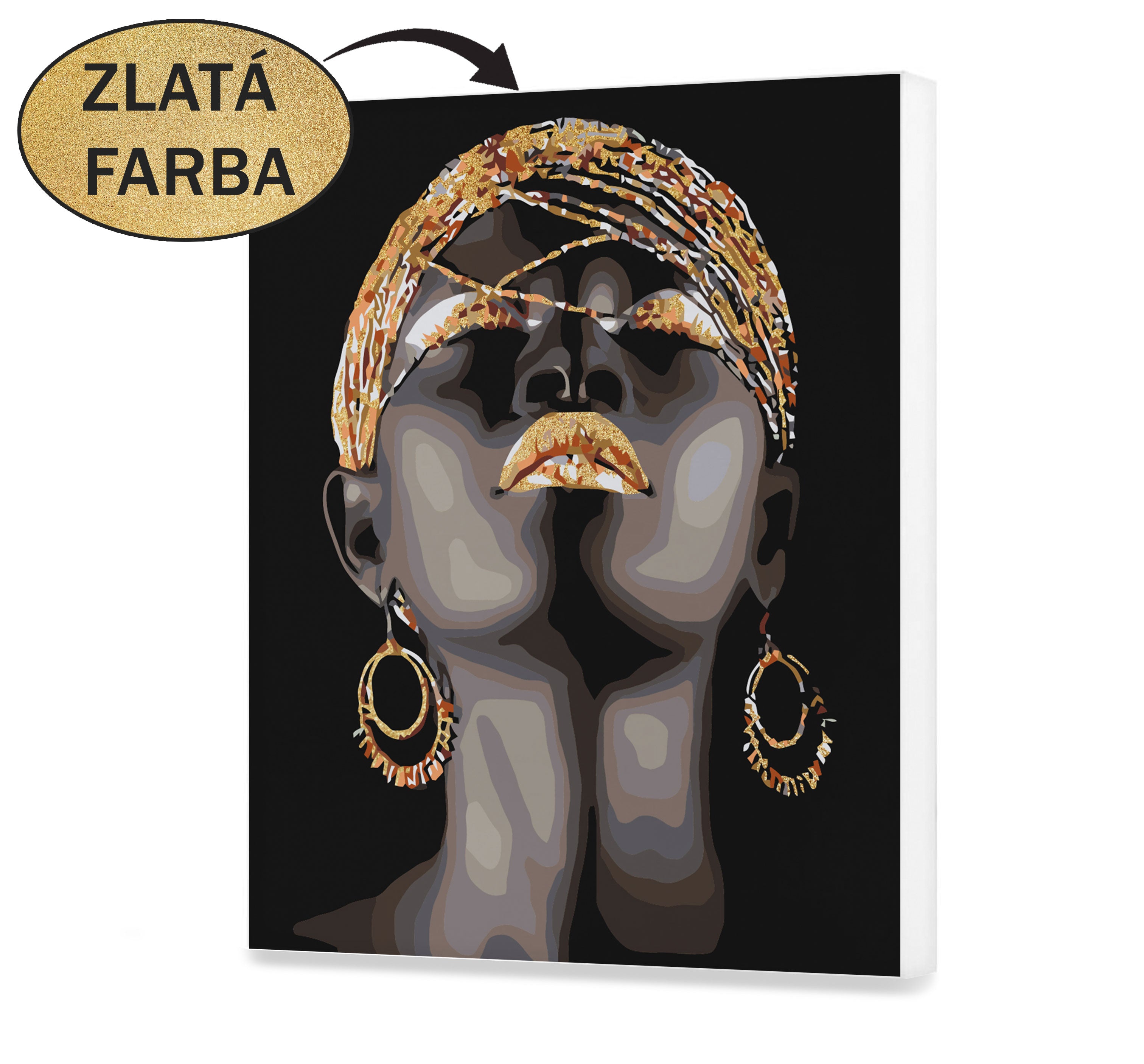 Malovanie podla cisel - Dámske zlaté pery