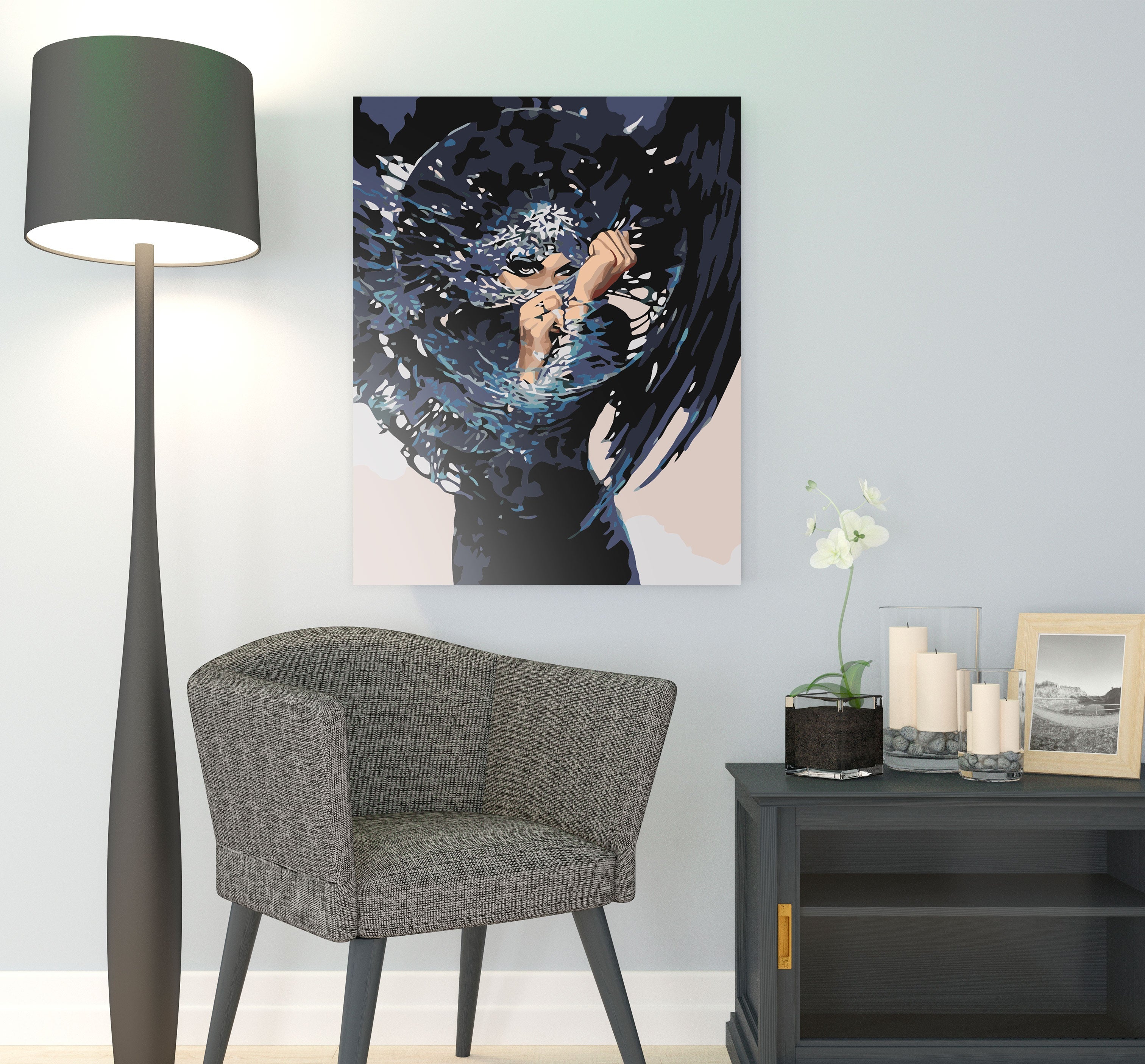 Dievča s čiernym perím (SC0736)