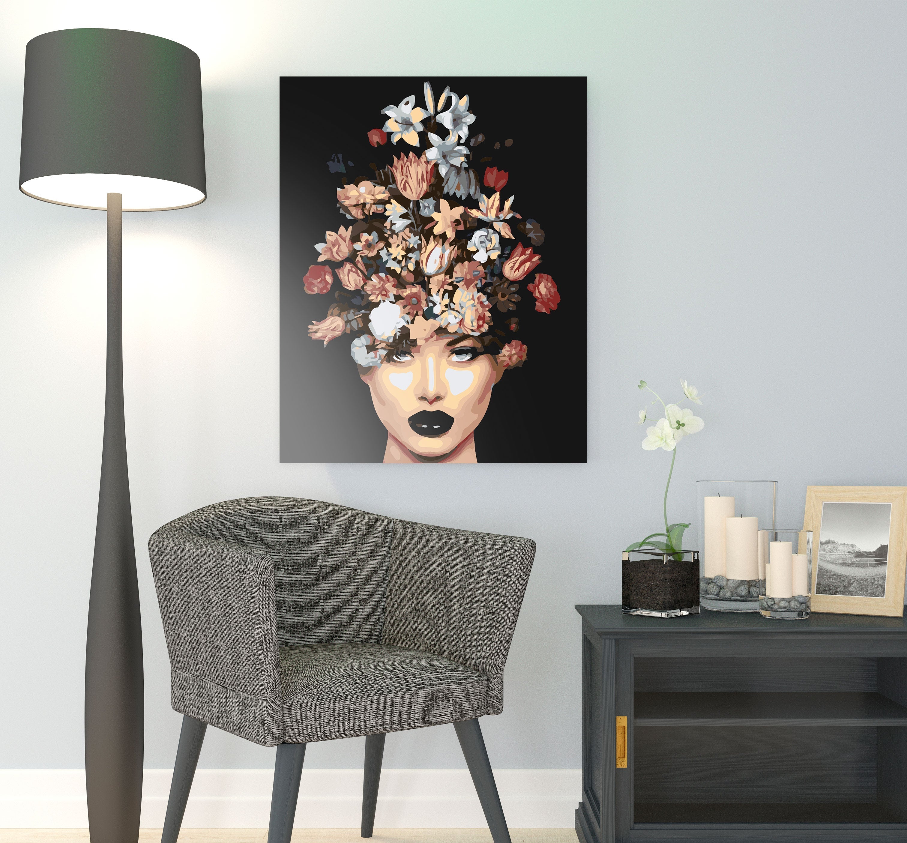 Žena s kvetinovým účesom (SC0769)