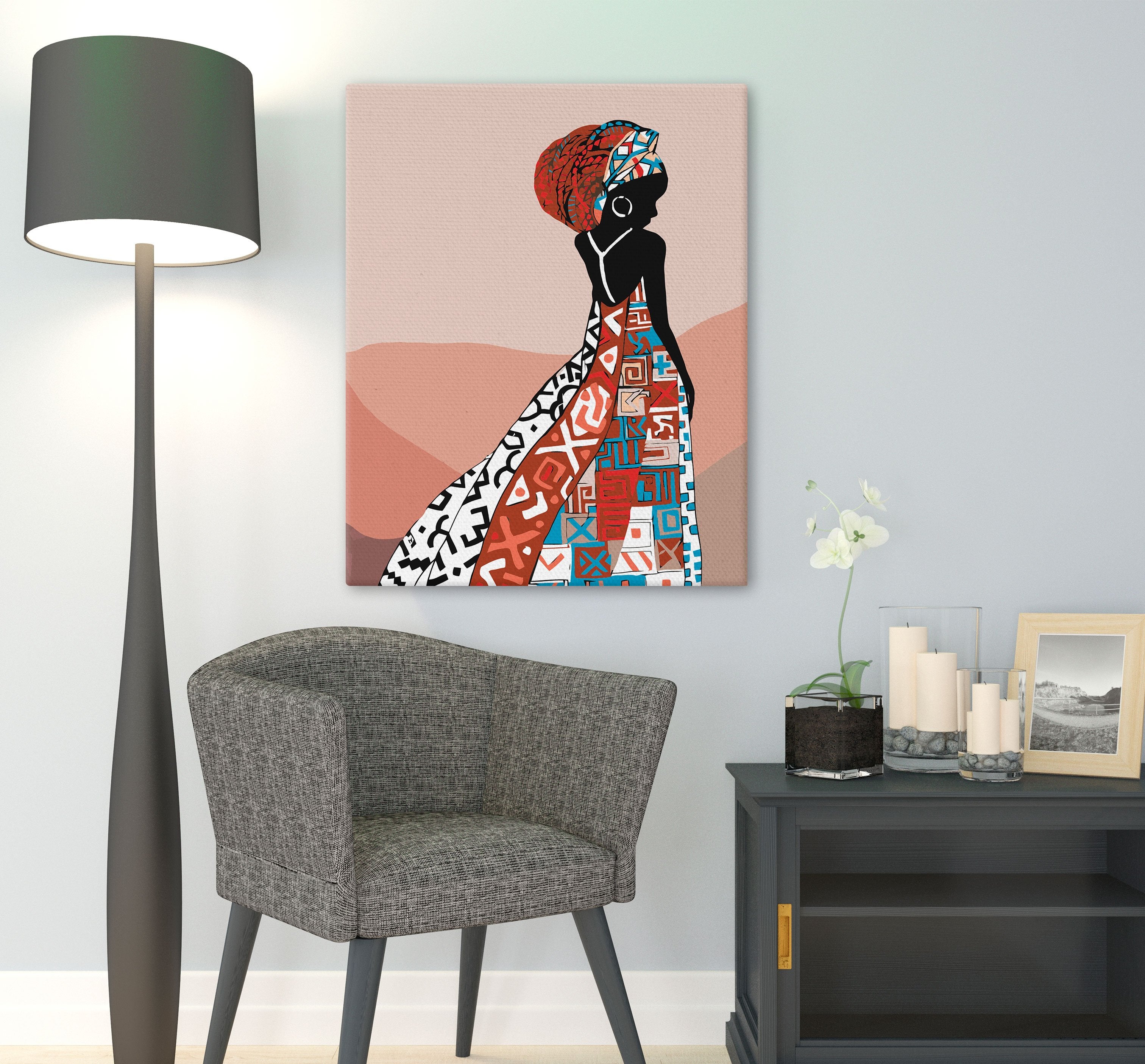 Africké Farebné Šaty (SC0628)