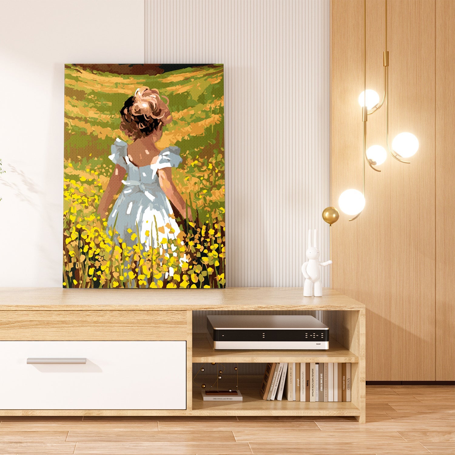 Dievča na kvetinovej lúke