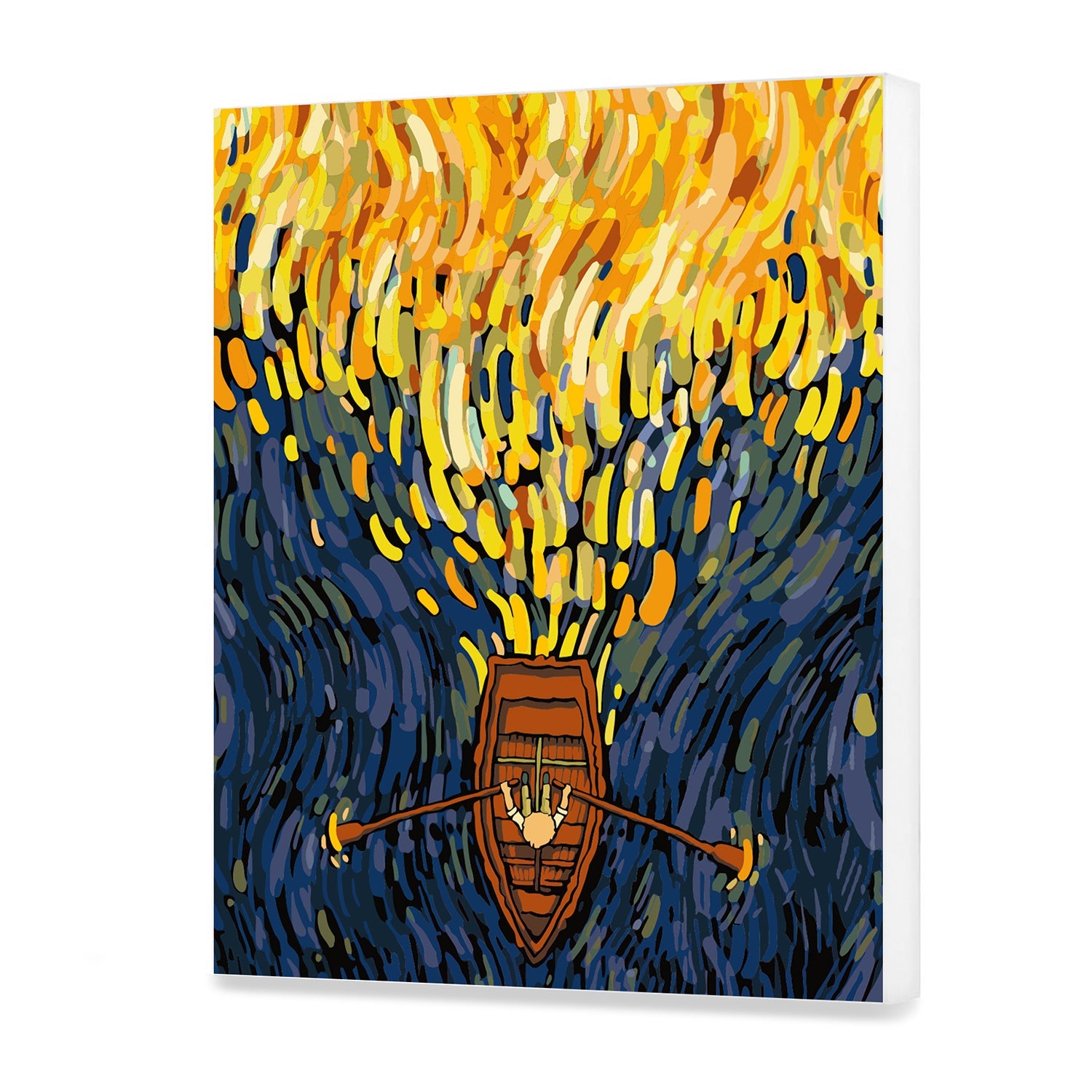 Loď plávajúca na vode. van Gogh