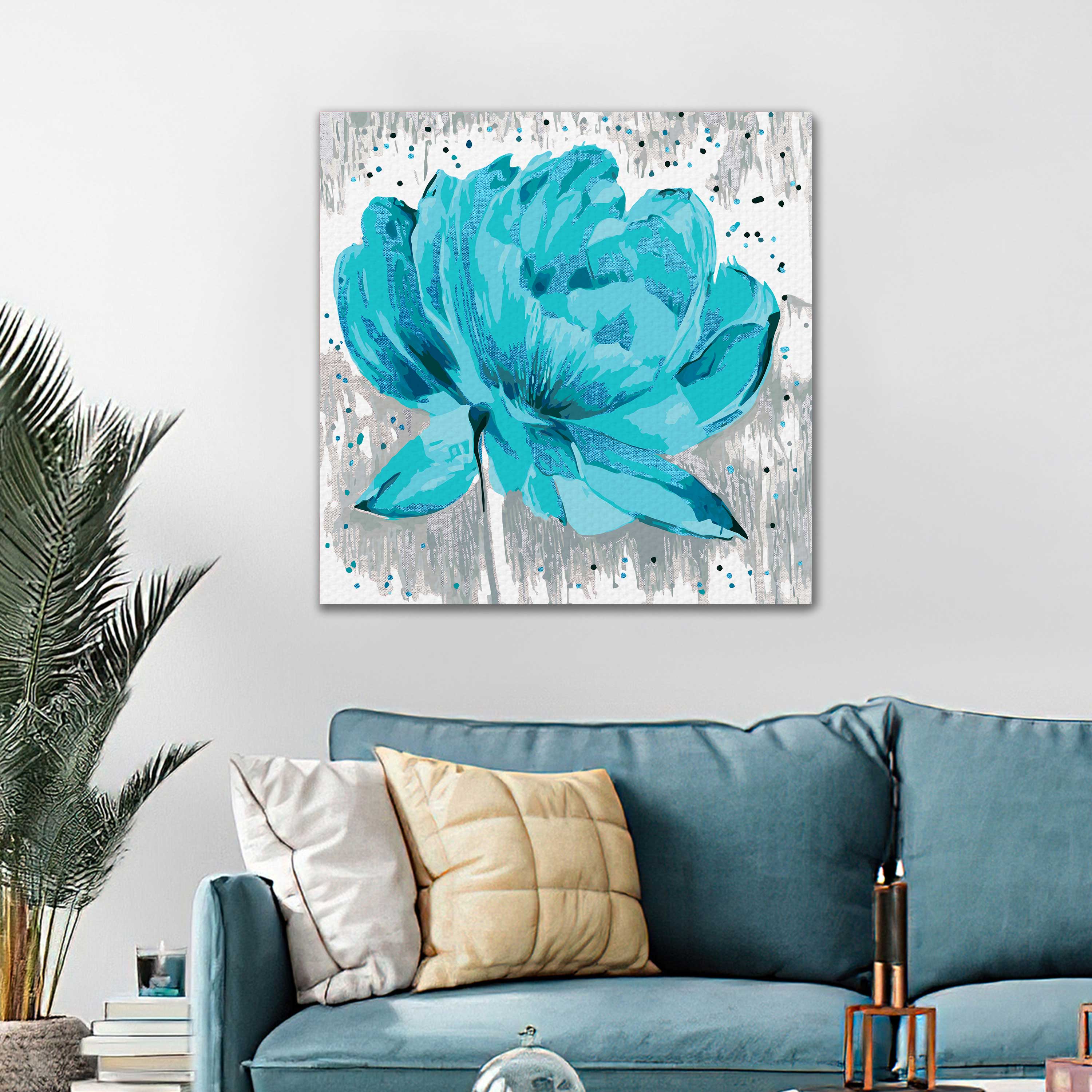 Kvitnúci Modrý Kvet