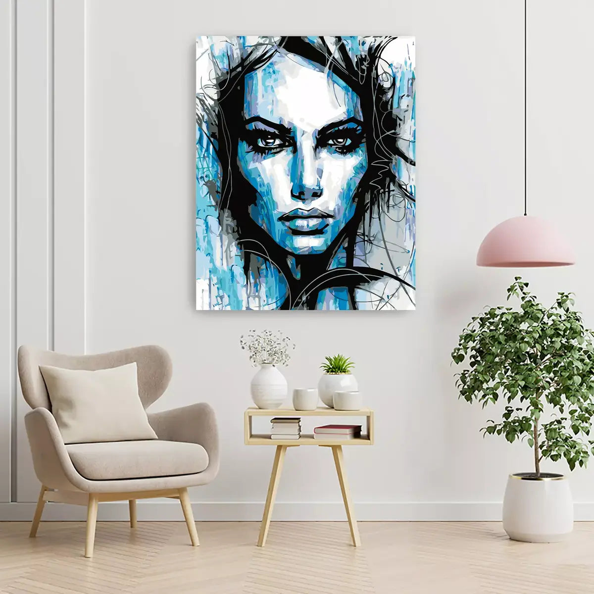 Dievča v studených farbách