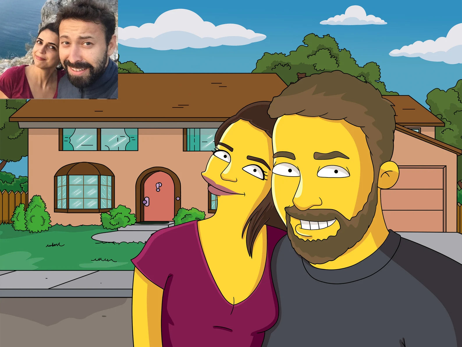 Portrét v kreslenom štýle