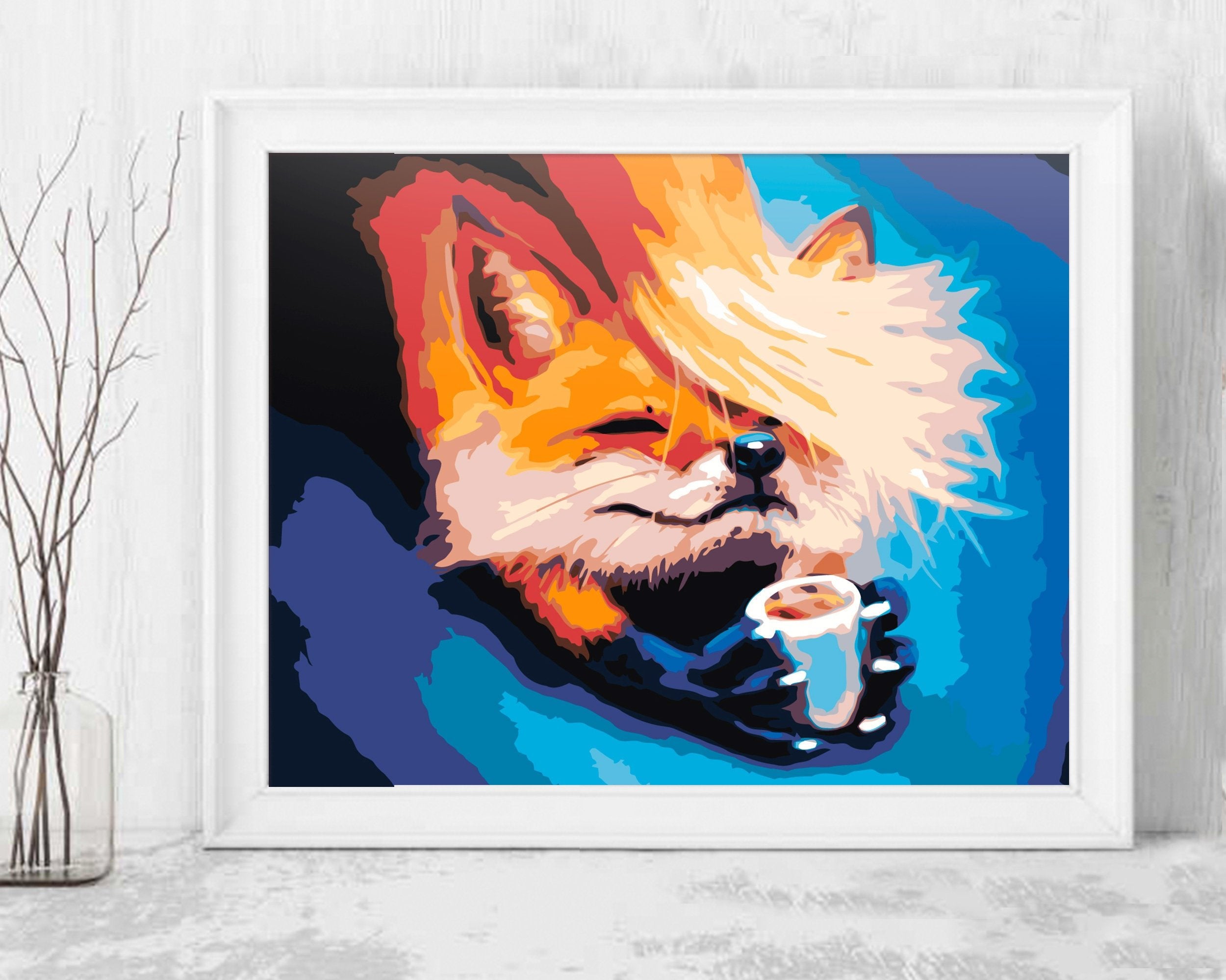 Líška S Šálkou Kávy