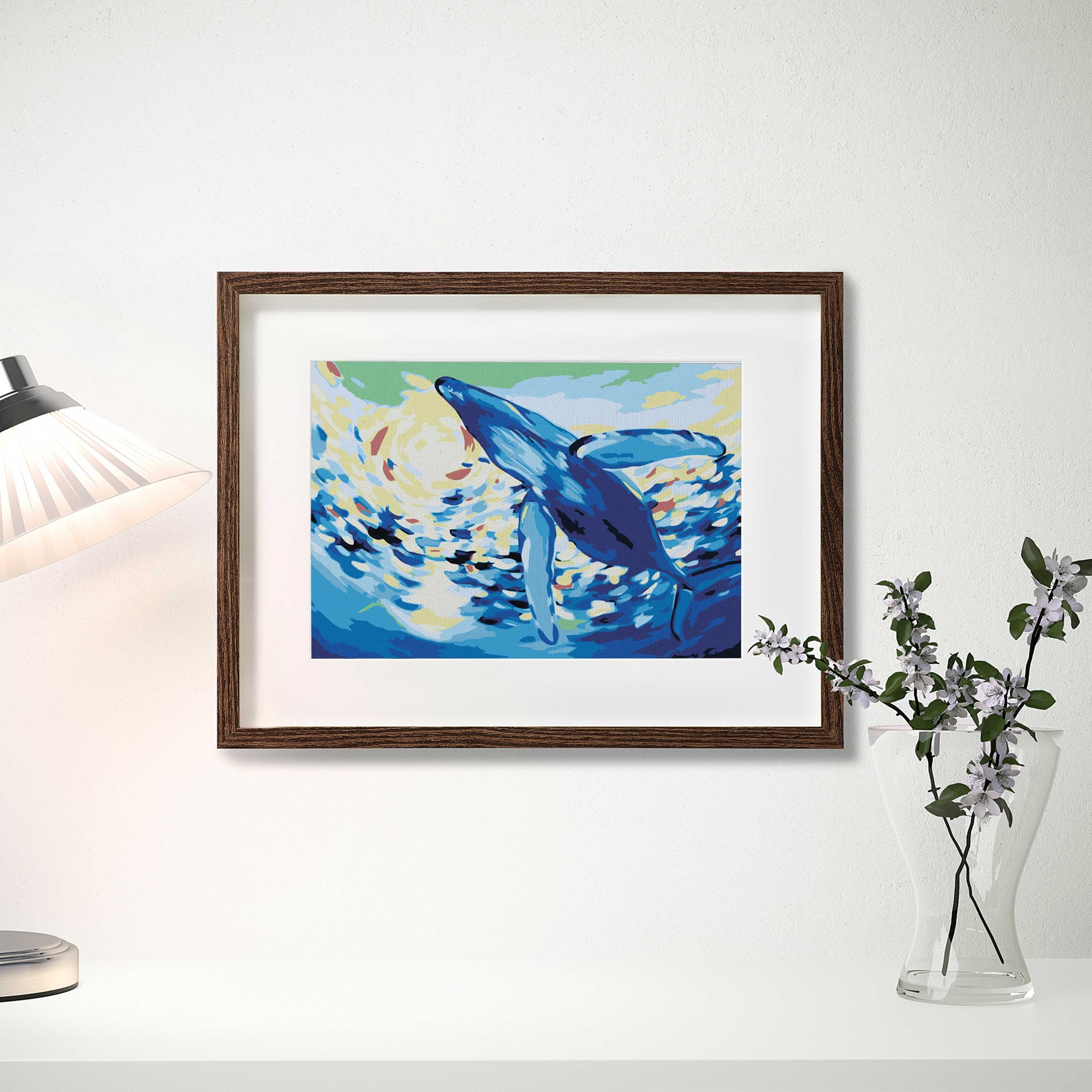 Krásny Obrázok Veľryby Pre Domáci Podvodný Dekor Maľovanie Podľa Čísel Diy Plátno S Obrázkom