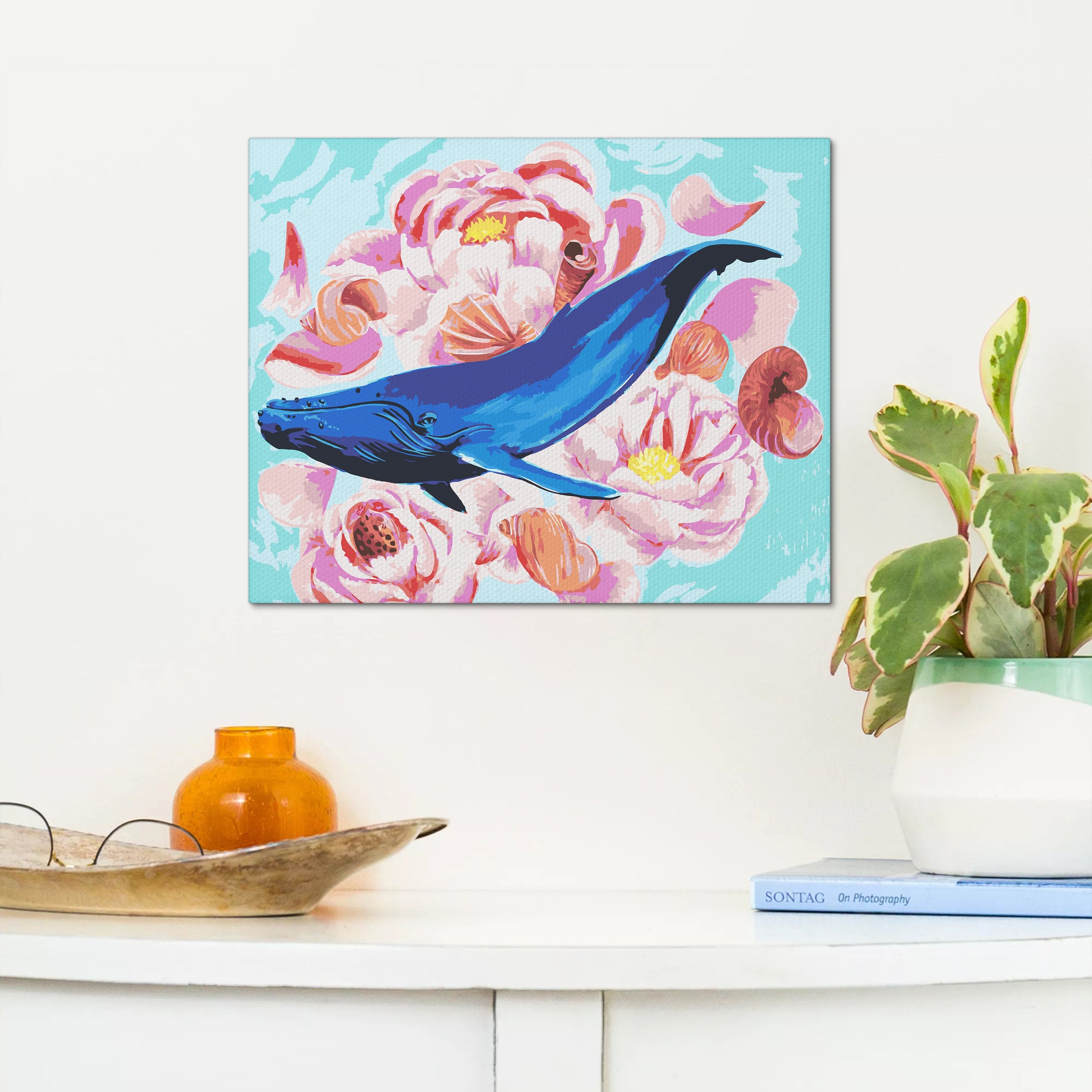 Veľryba A Ružové Kvety