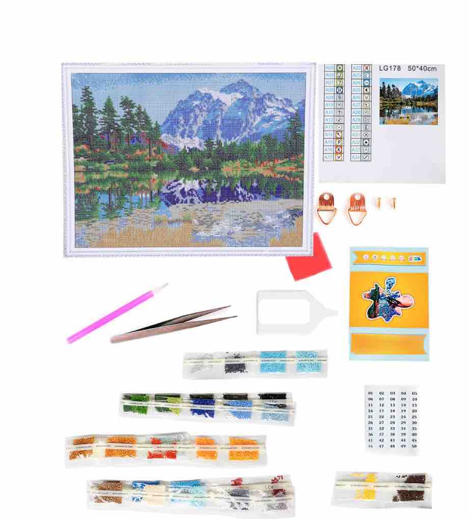 Mozaika -Indická žena - 40x50cm Na Rámovi