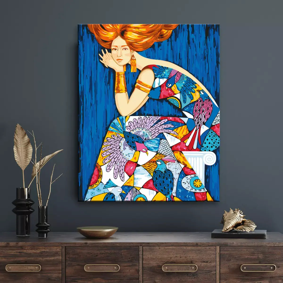 Dievča v jasných šatách