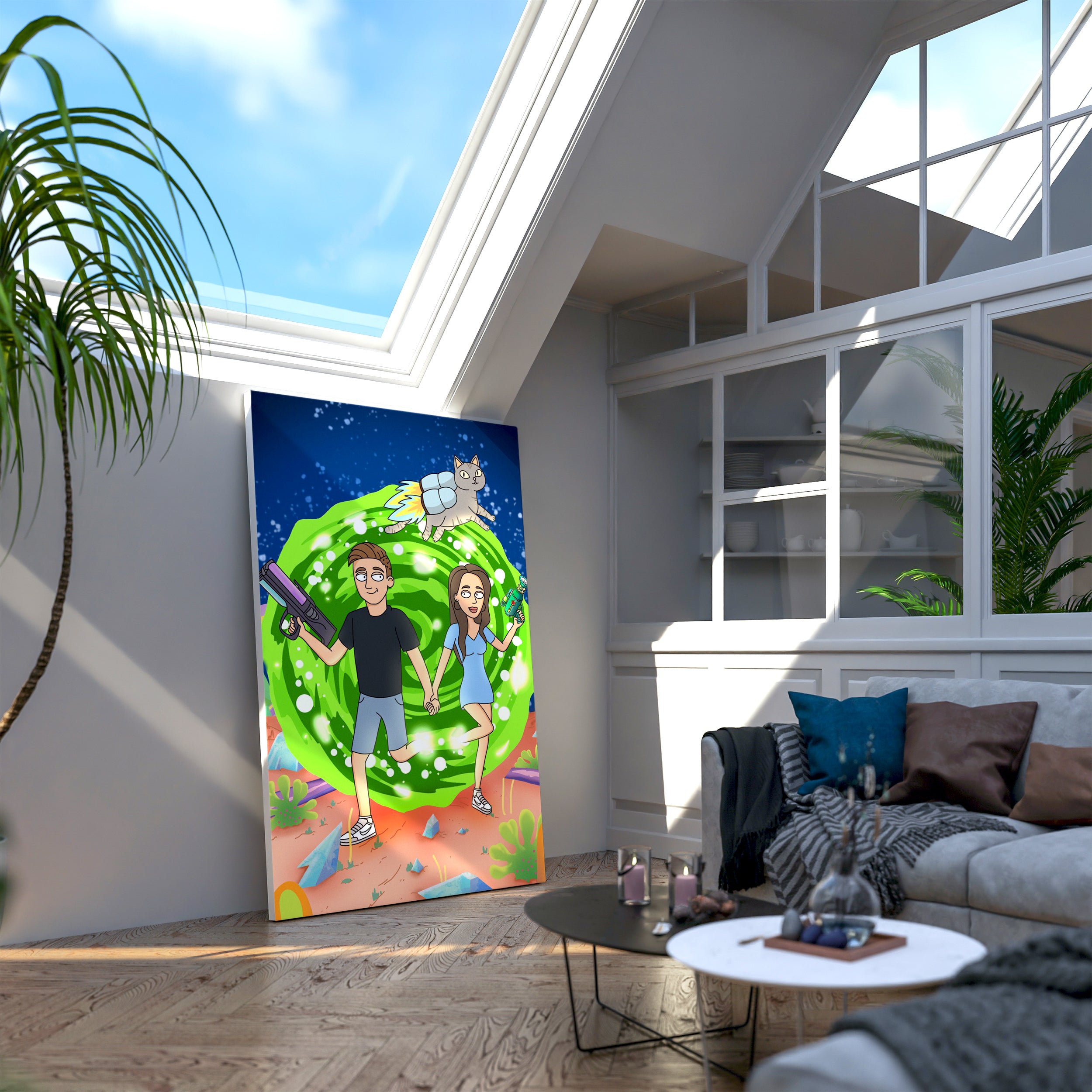 Portrét v kreslenom štýle