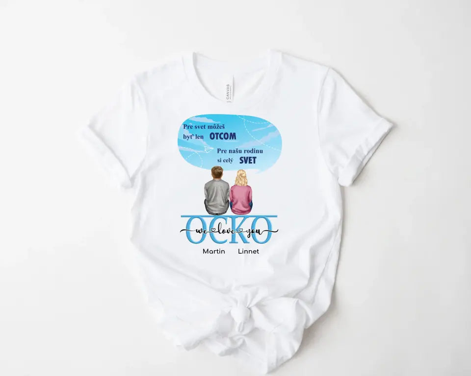 Rodinné tričko - darček ku dňu otcov