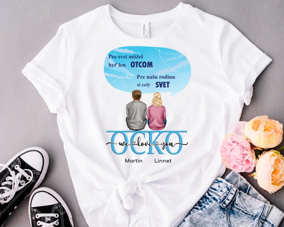 Rodinné tričko - darček ku dňu otcov
