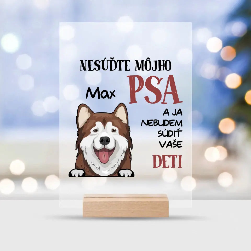 NESÚĎTE MÔJHO PSA A JA NEBUDEM SÚDIŤ VAŠE DETI