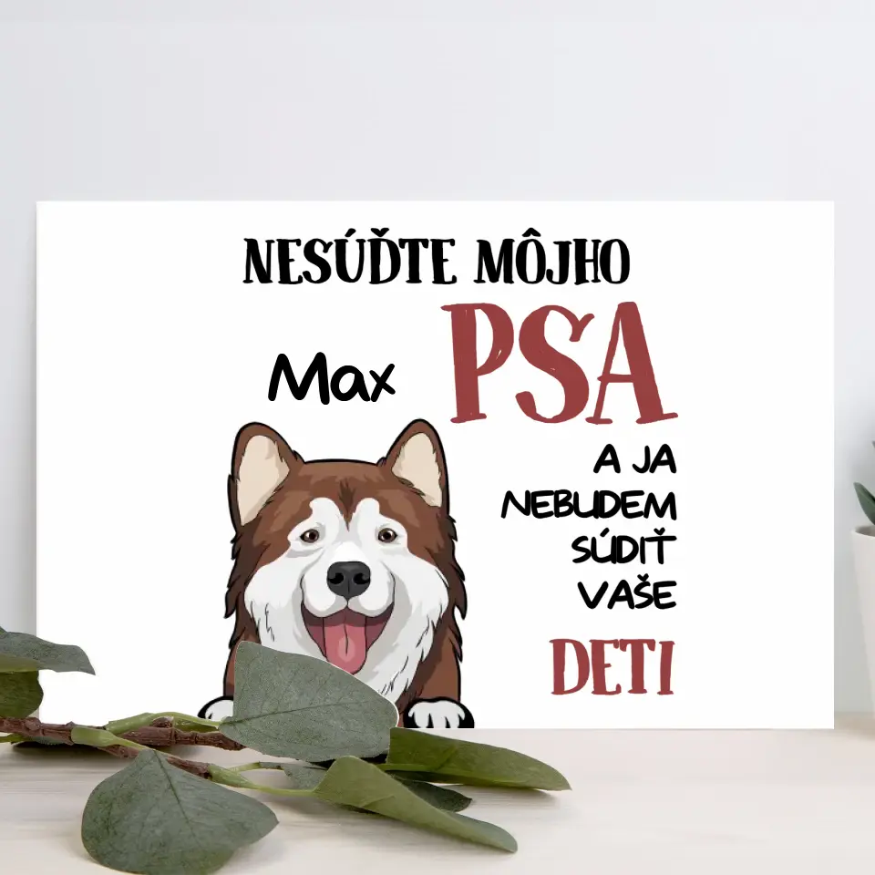 NESÚĎTE MÔJHO PSA A JA NEBUDEM SÚDIŤ VAŠE DETI