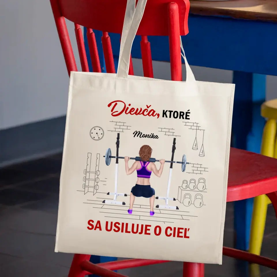 Dievča ktoré sa usiluje o cieľ