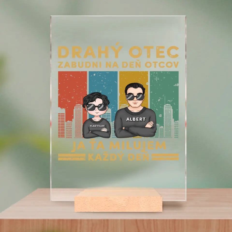 Akrylové sklo - Milujem ťa každý deň