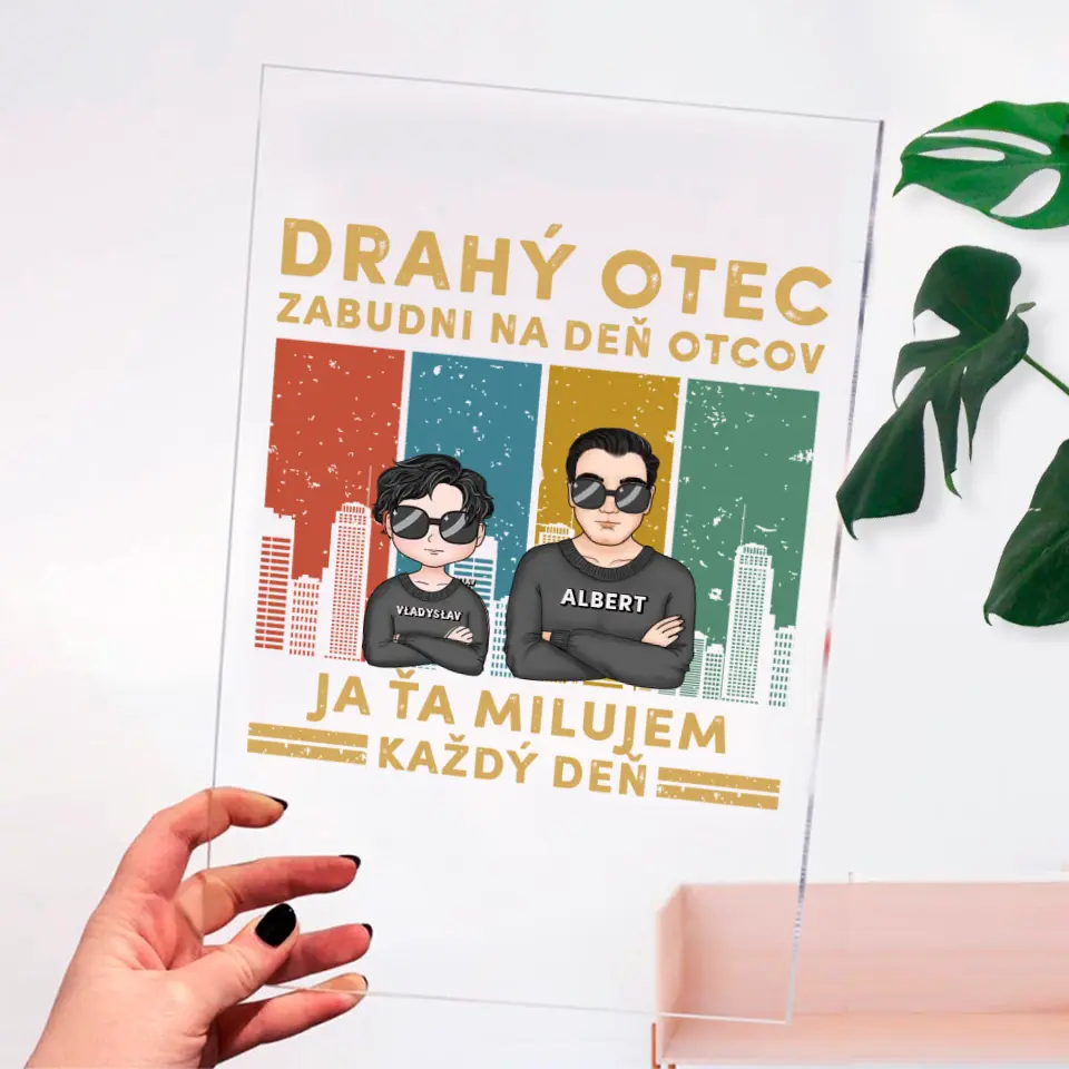 Akrylové sklo - Milujem ťa každý deň